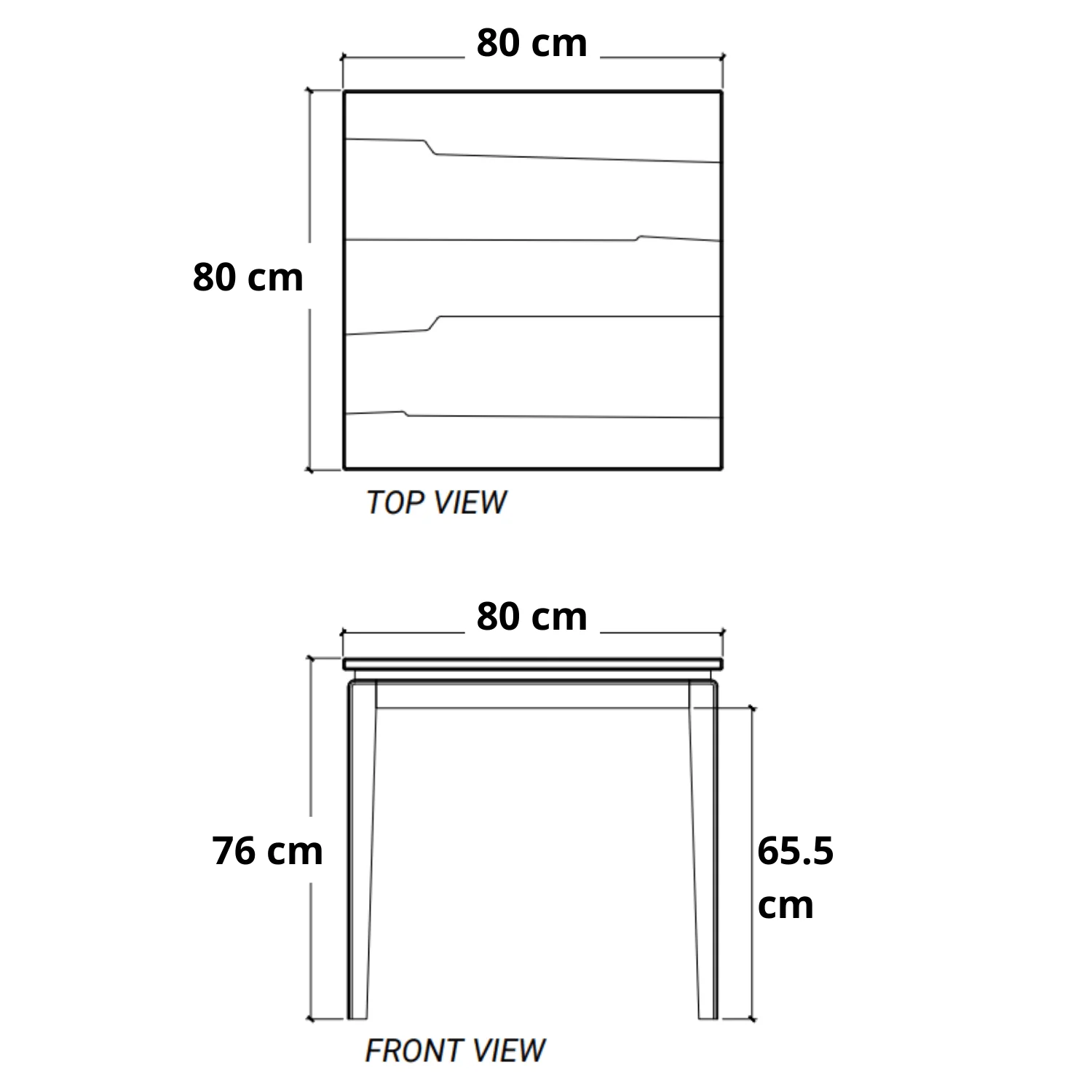 Twenty Twenty Square Dining Table 80(CM) - European Oak - Image 5