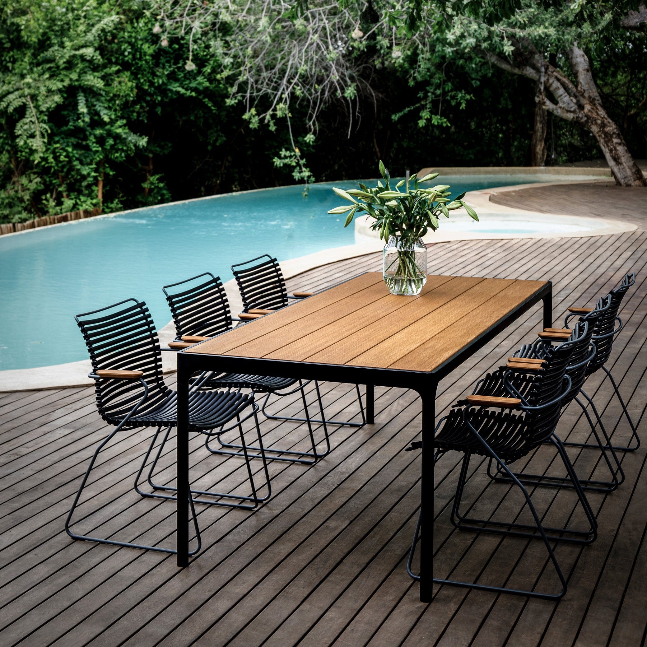 8 Seater Click & Four Outdoor Dining Set - Olive Green - Image 7