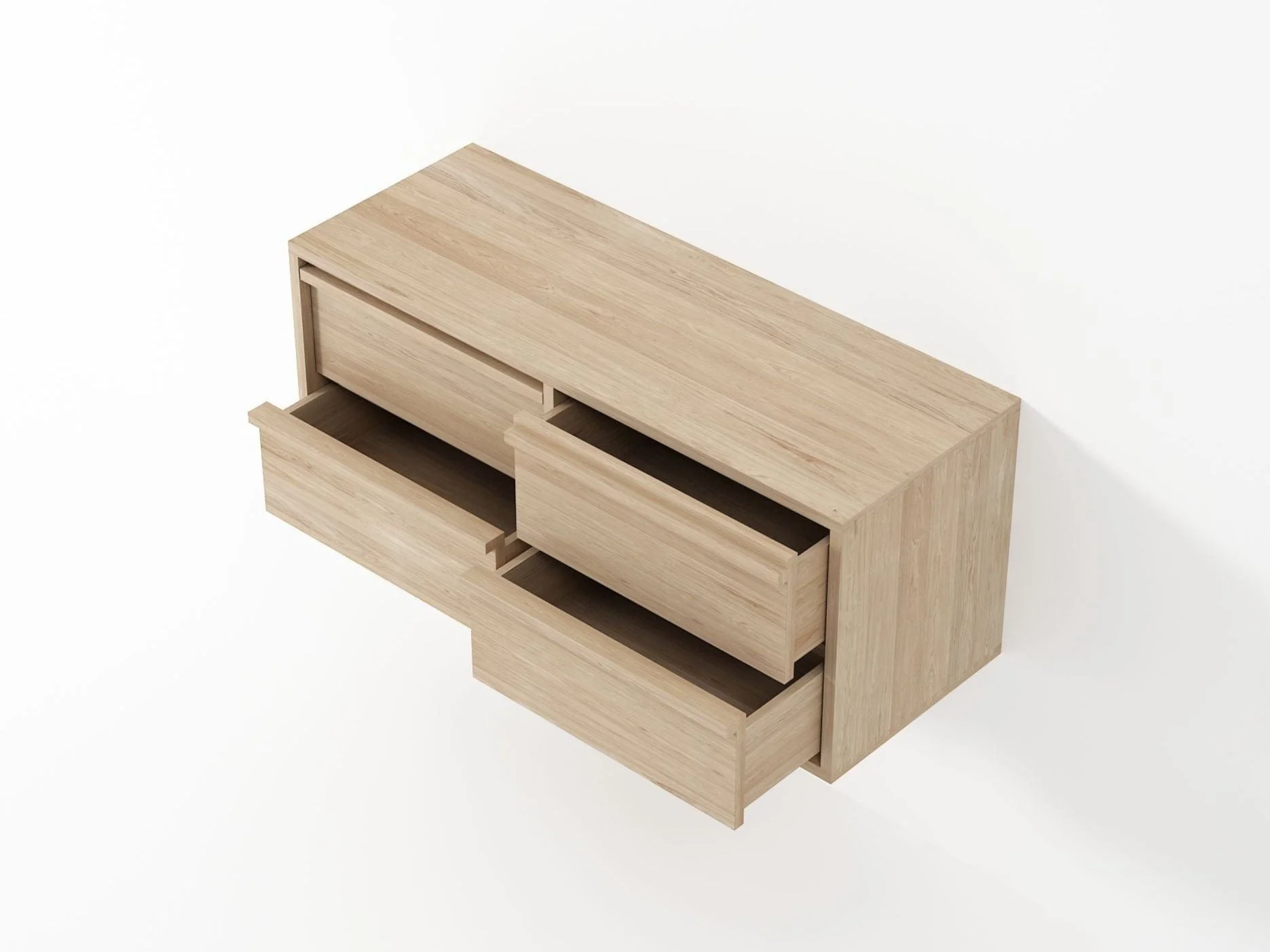 Aequilibris Floating Cabinet with 4 Drawers - European Oak - Image 4
