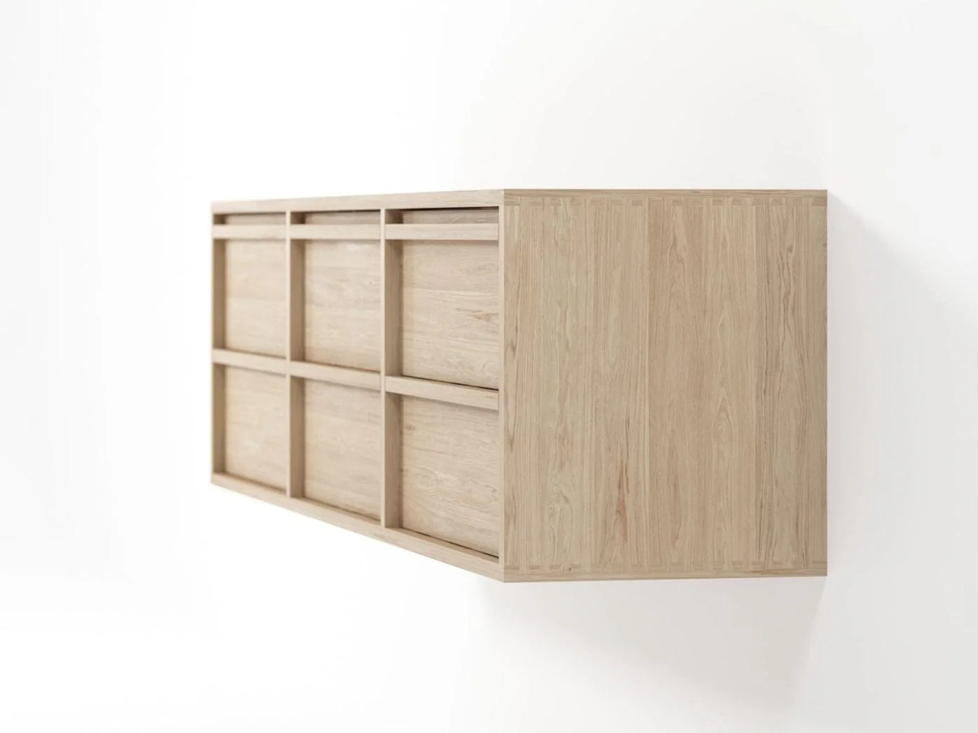 Aequilibris Floating Cabinet with 6 Drawers - European Oak - Image 5