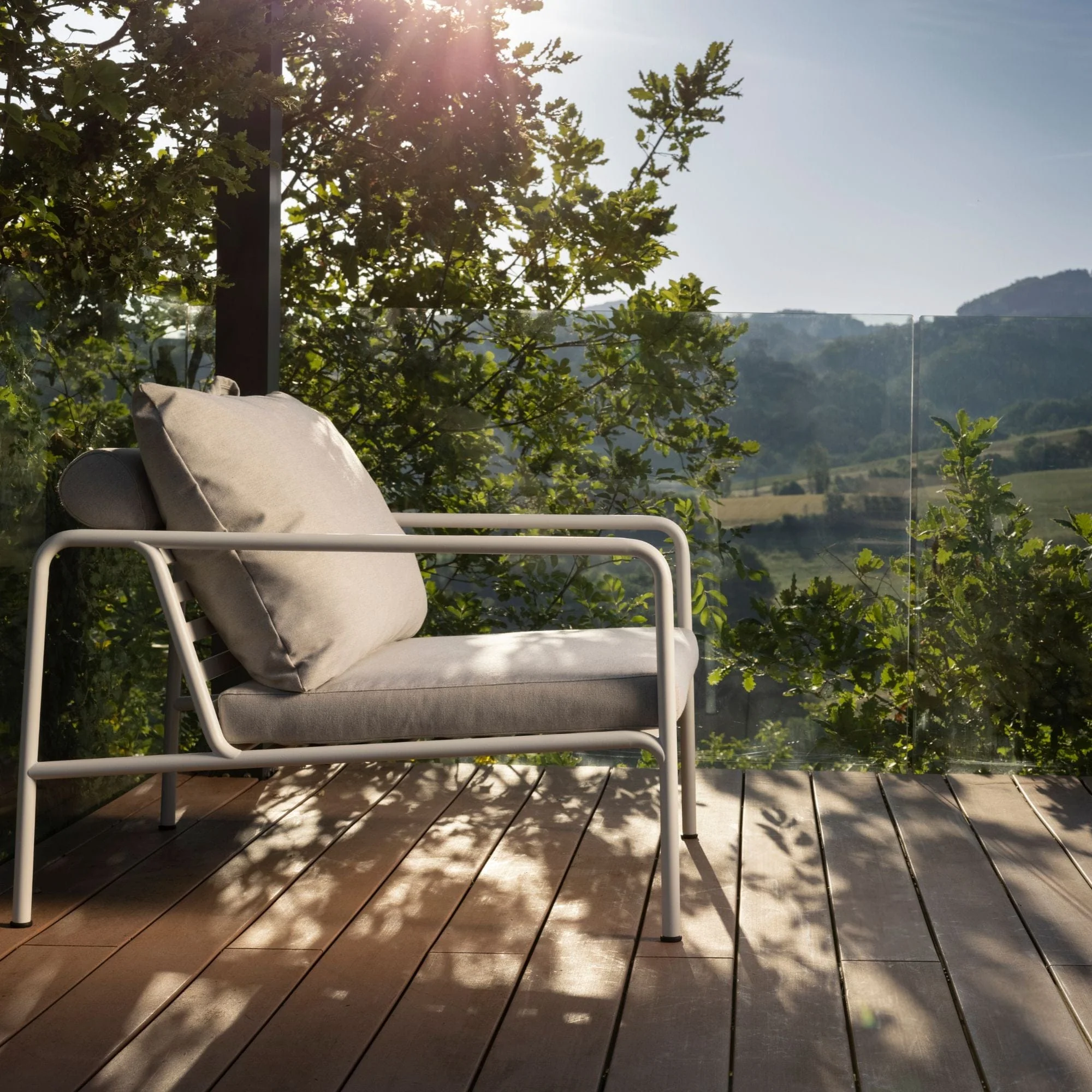 Avon Lounge Chair - Muted White Ash Sunbrella - Image 2