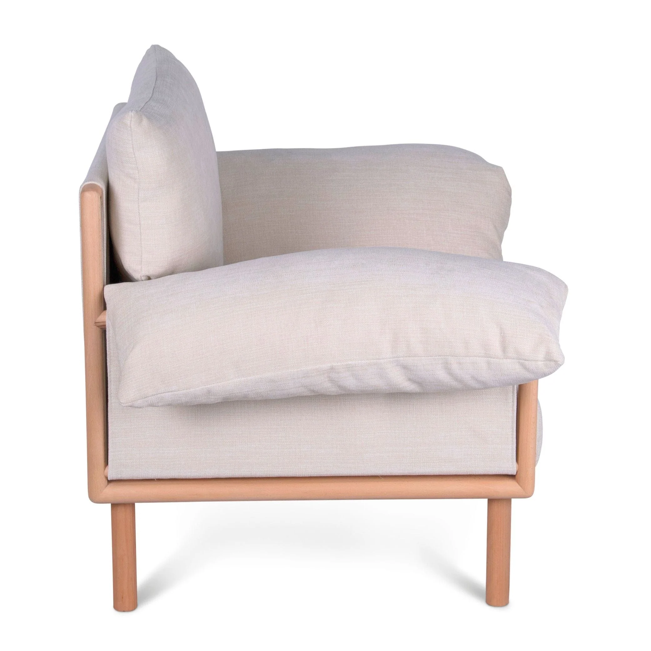 Axel Armchair - Vanilla Upholstery and Beech Frame - Image 3