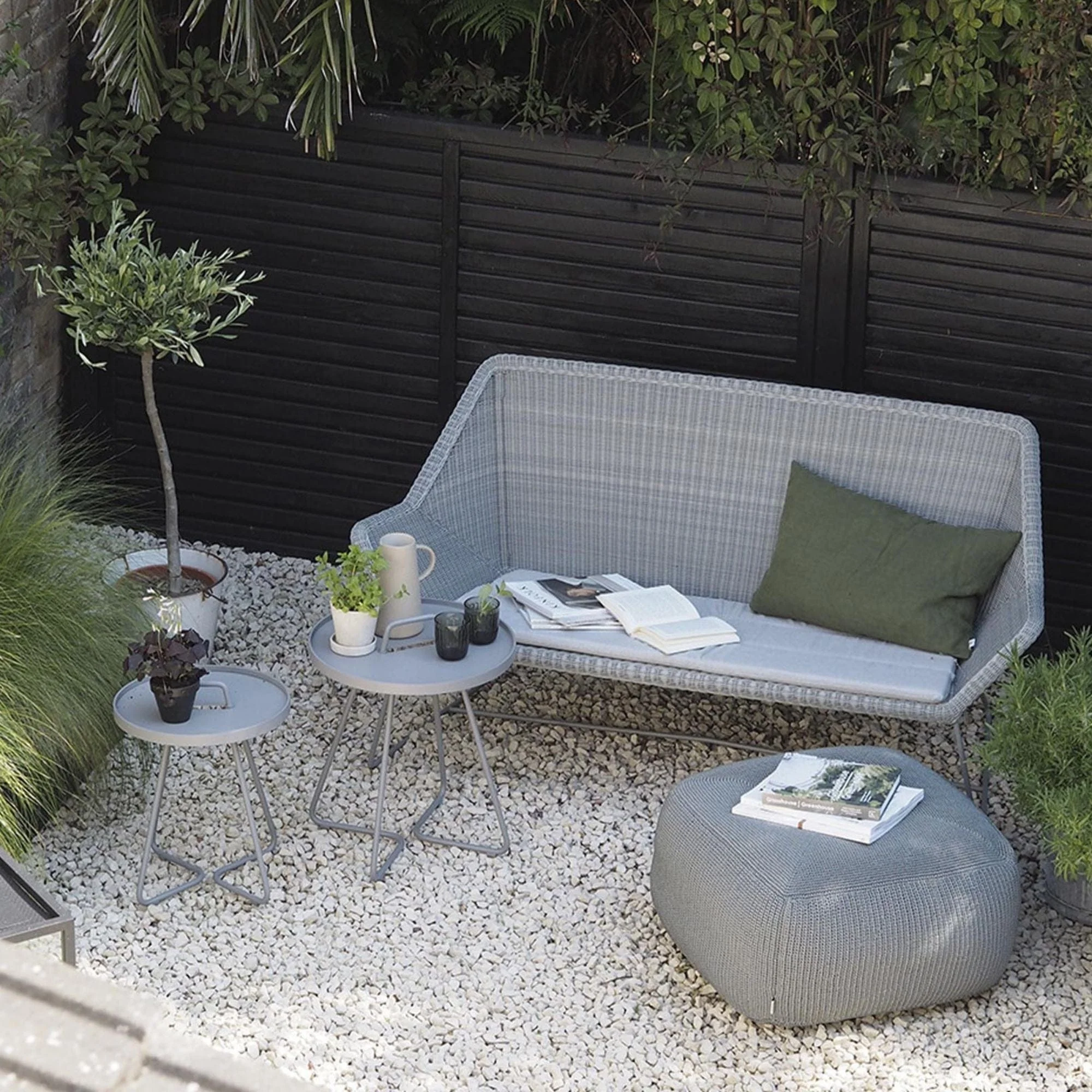 Breeze 2 Seater Sofa - White Grey - Image 2