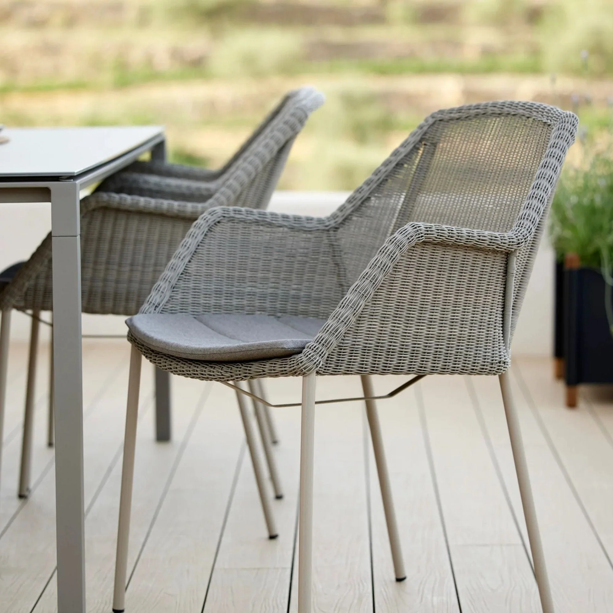 Breeze Chair Stackable - Taupe - Image 2