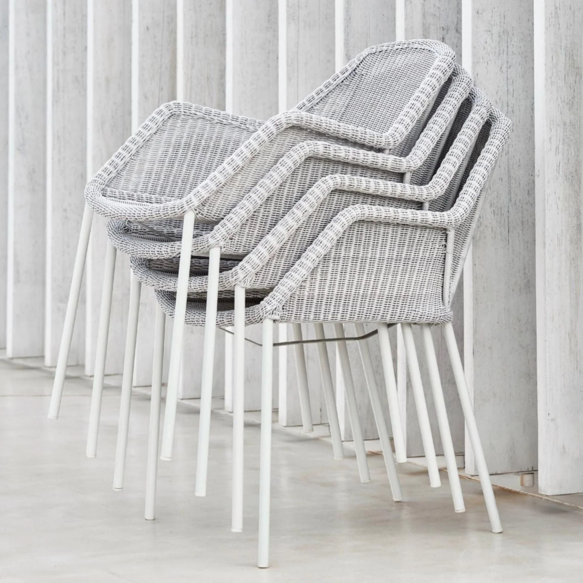 Breeze Chair Stackable - White Grey - Image 2
