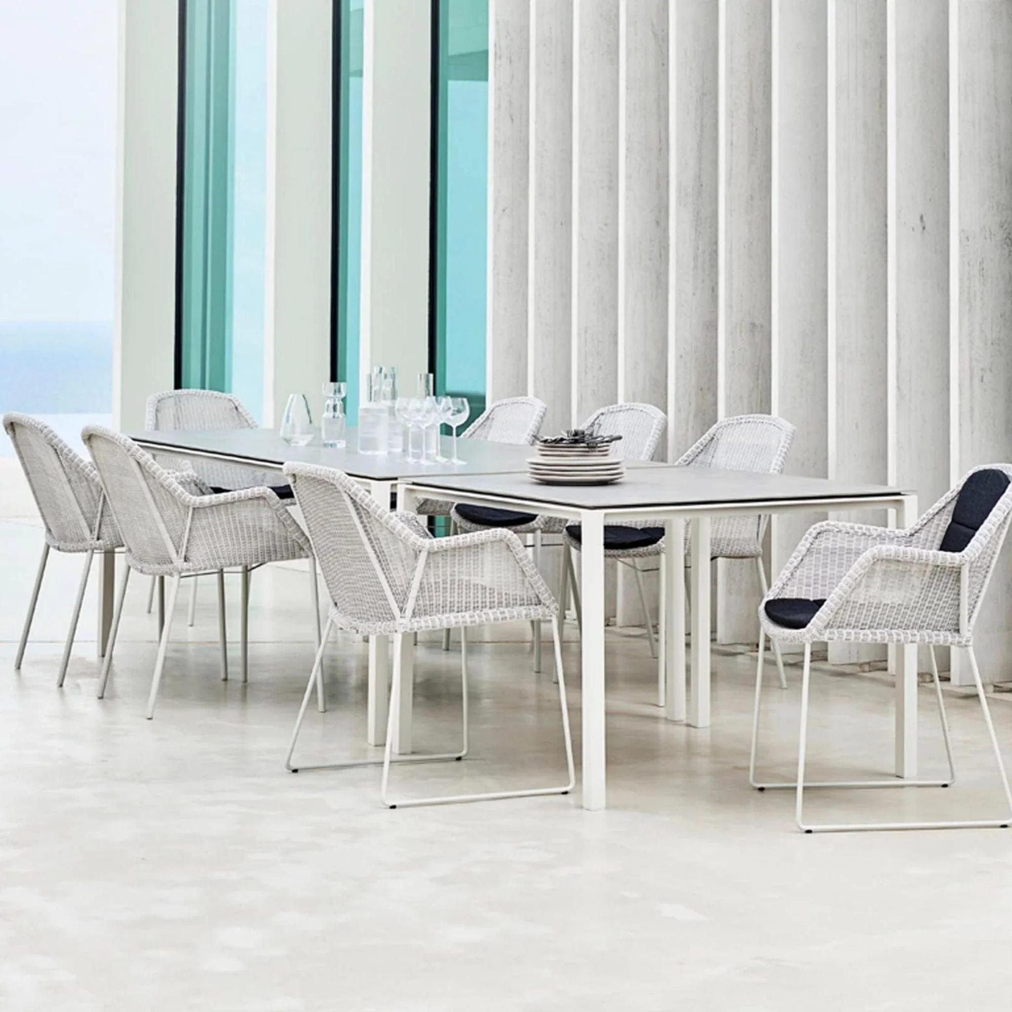 Breeze Chair Stackable - White Grey - Image 3