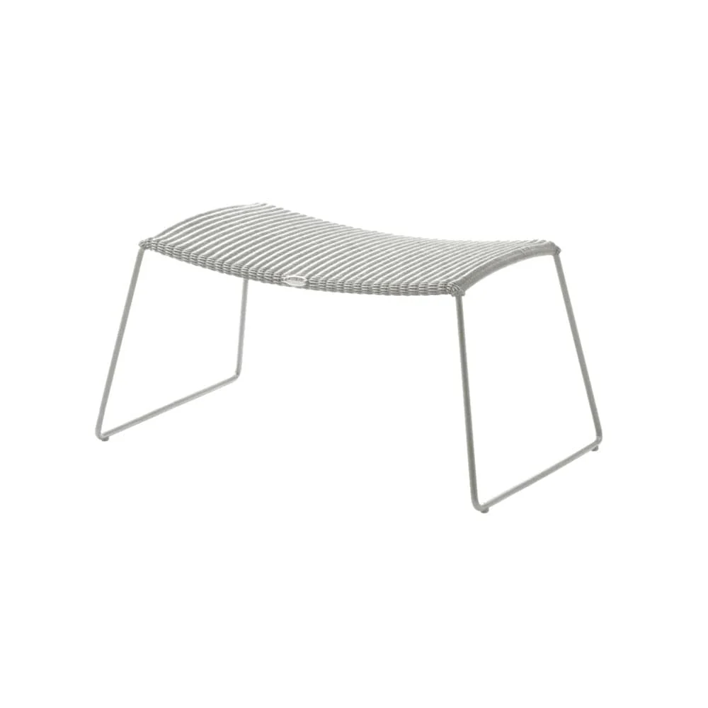 Breeze Footstool - White Grey