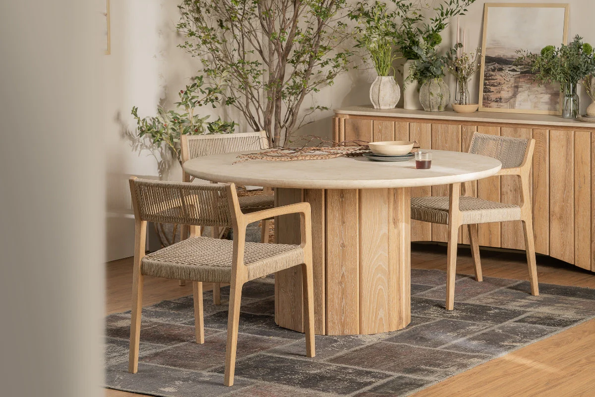 Calibre Round Dining Table with marble top - Image 8