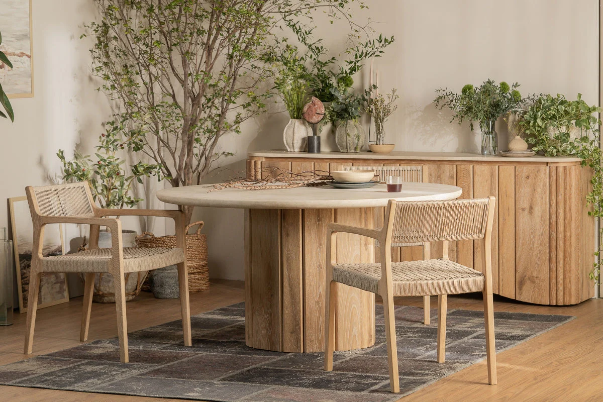 Calibre Round Dining Table with marble top - Image 9