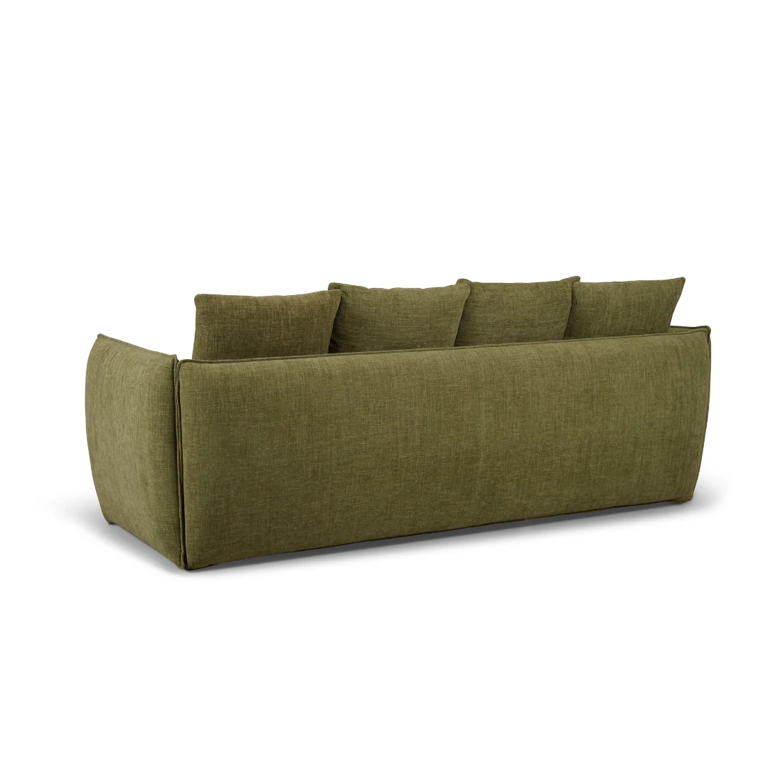 Camden 3 Seater Sofa Leaf Fabric Upholstery - Image 5