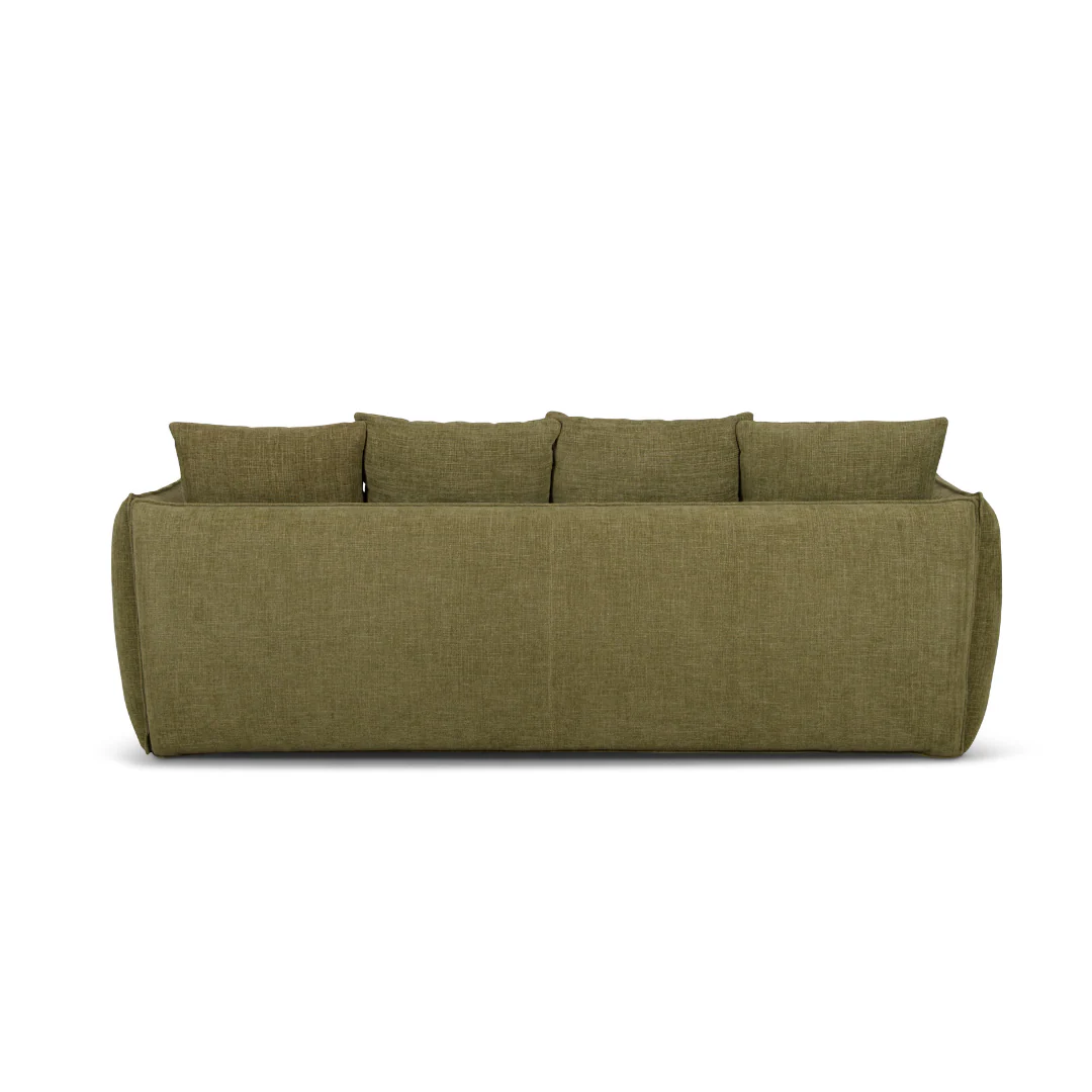 Camden 3 Seater Sofa Leaf Fabric Upholstery - Image 6