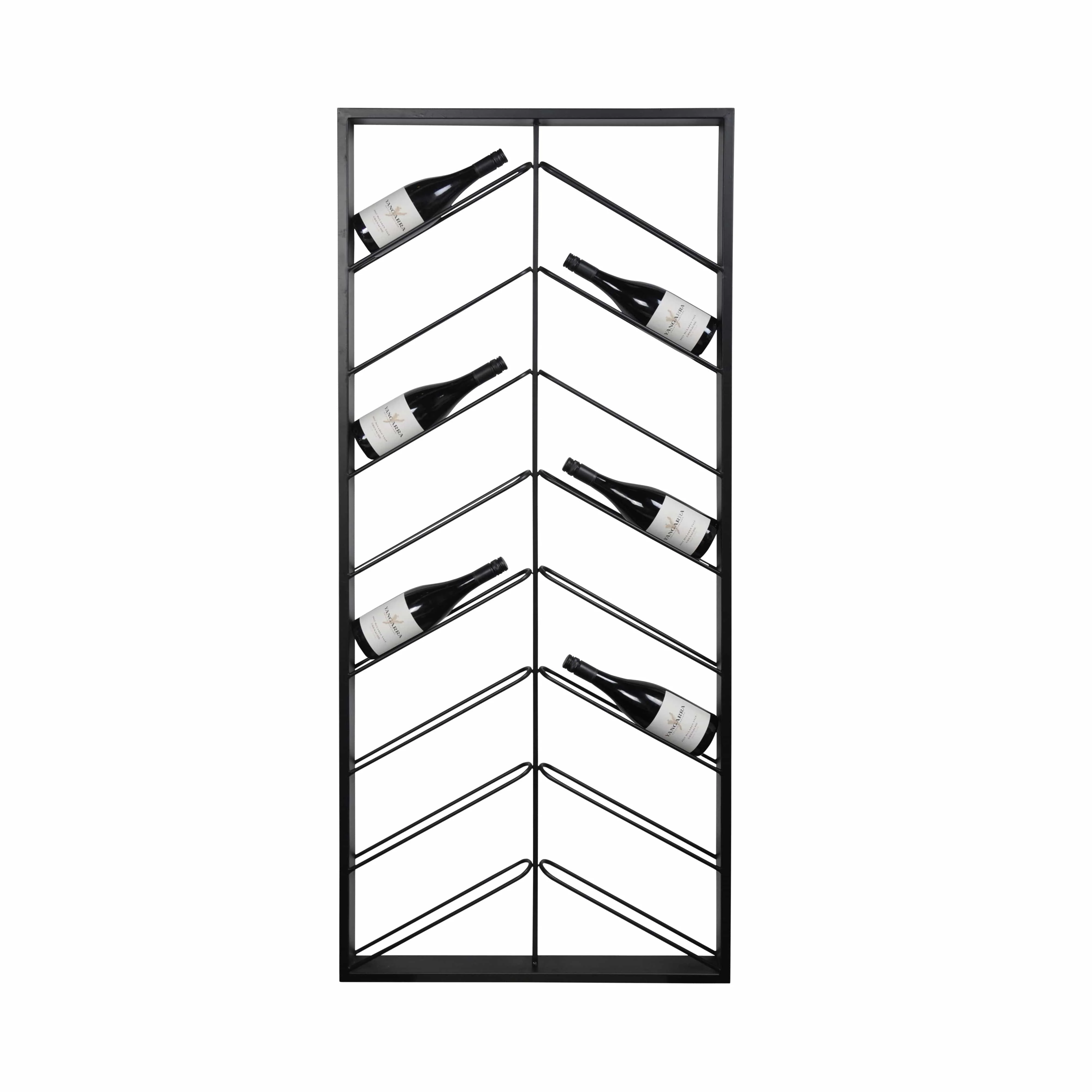 Chevron Wine Rack - Iron