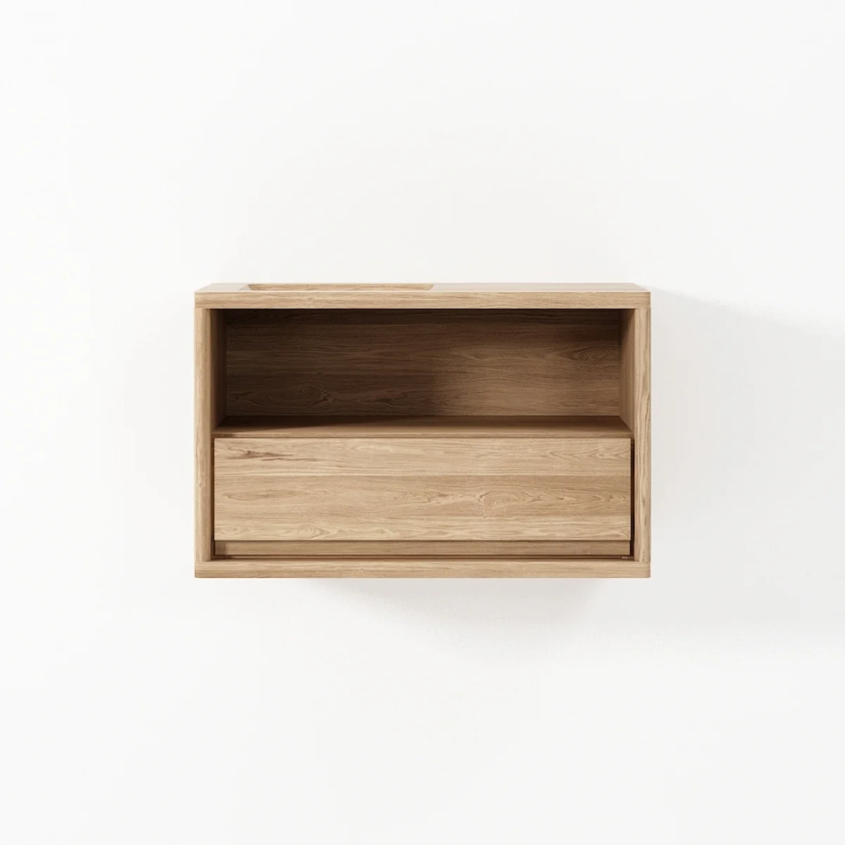 Circa Floating Bedside Right (Left Groove)- European Oak - Image 6
