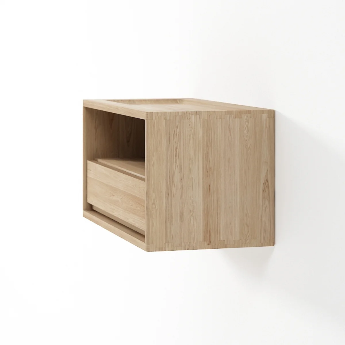 Circa Floating Bedside Right (Left Groove)- European Oak - Image 7