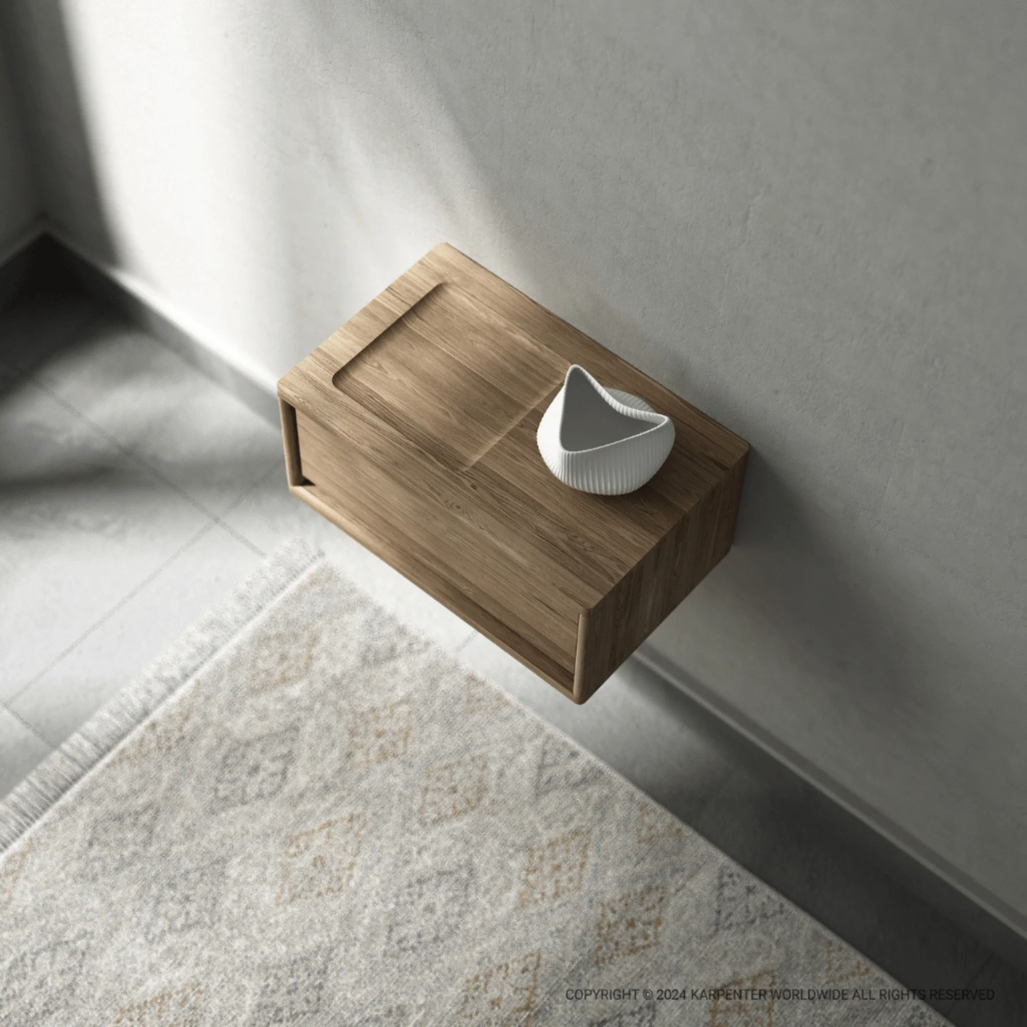 Circa Floating Bedside - European Oak - Image 2