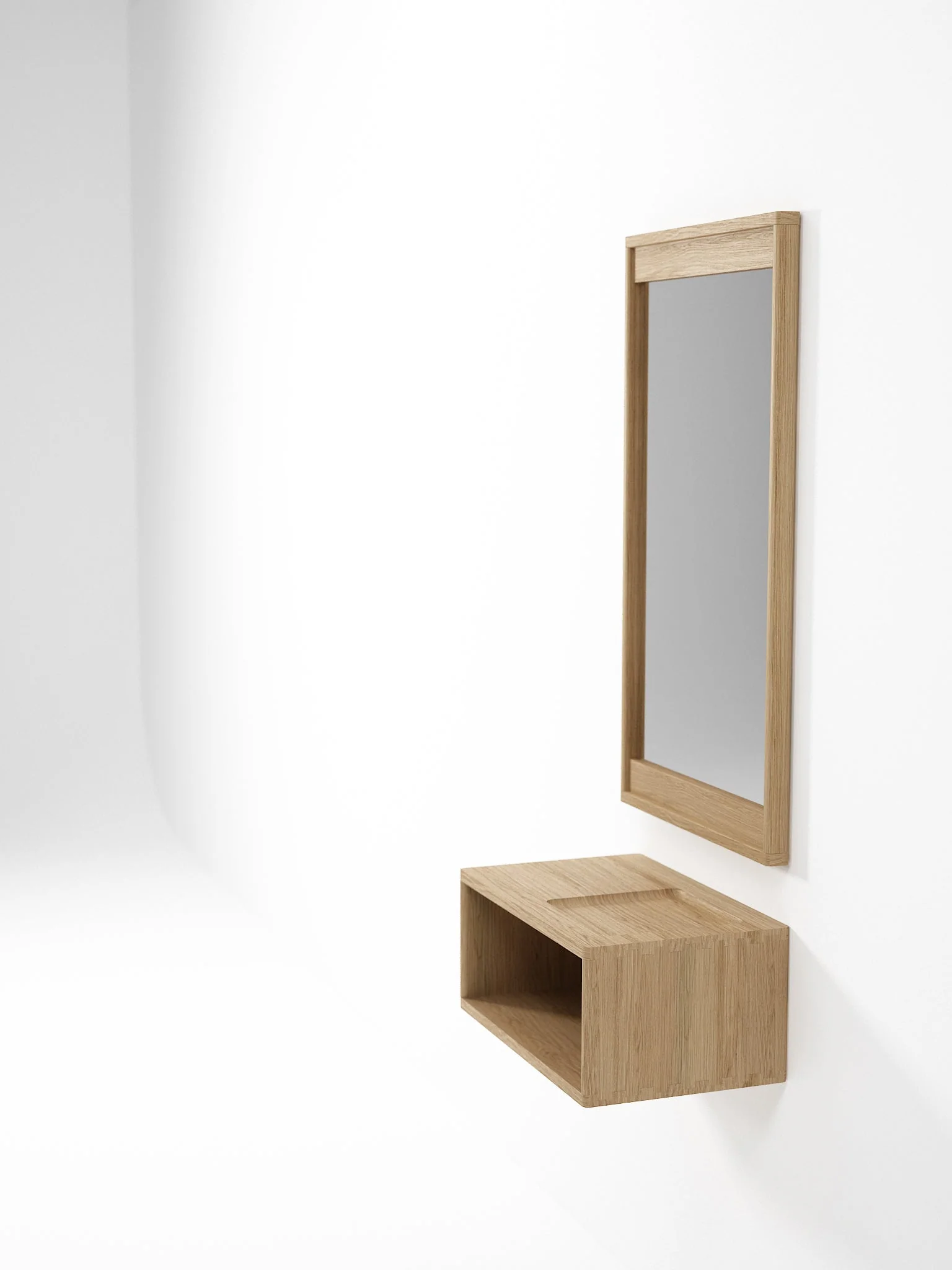 Circa Hanging Mirror 1 - European Oak - Image 6
