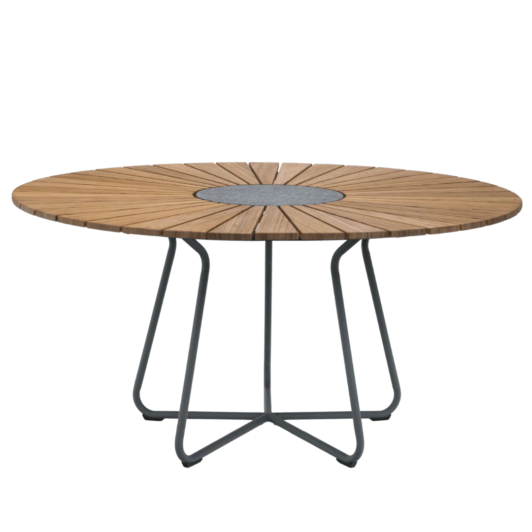 Circle Dining Table - Bamboo | Grey 150(CM)