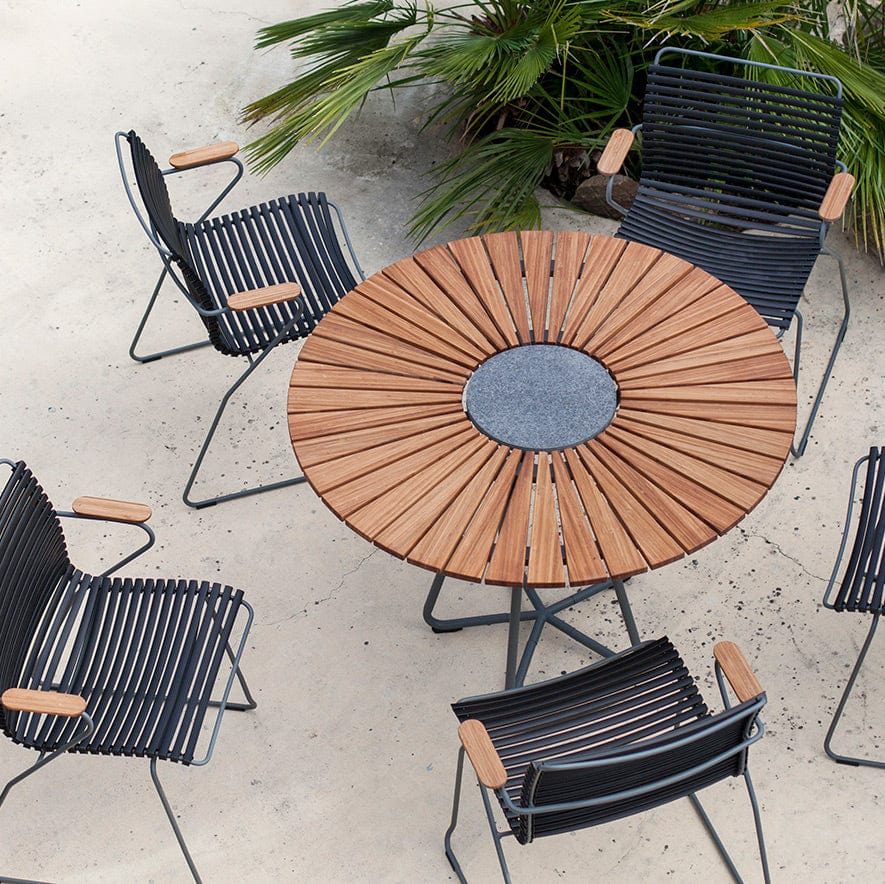 Circle Dining Table - Bamboo | Grey 150(CM) - Image 3