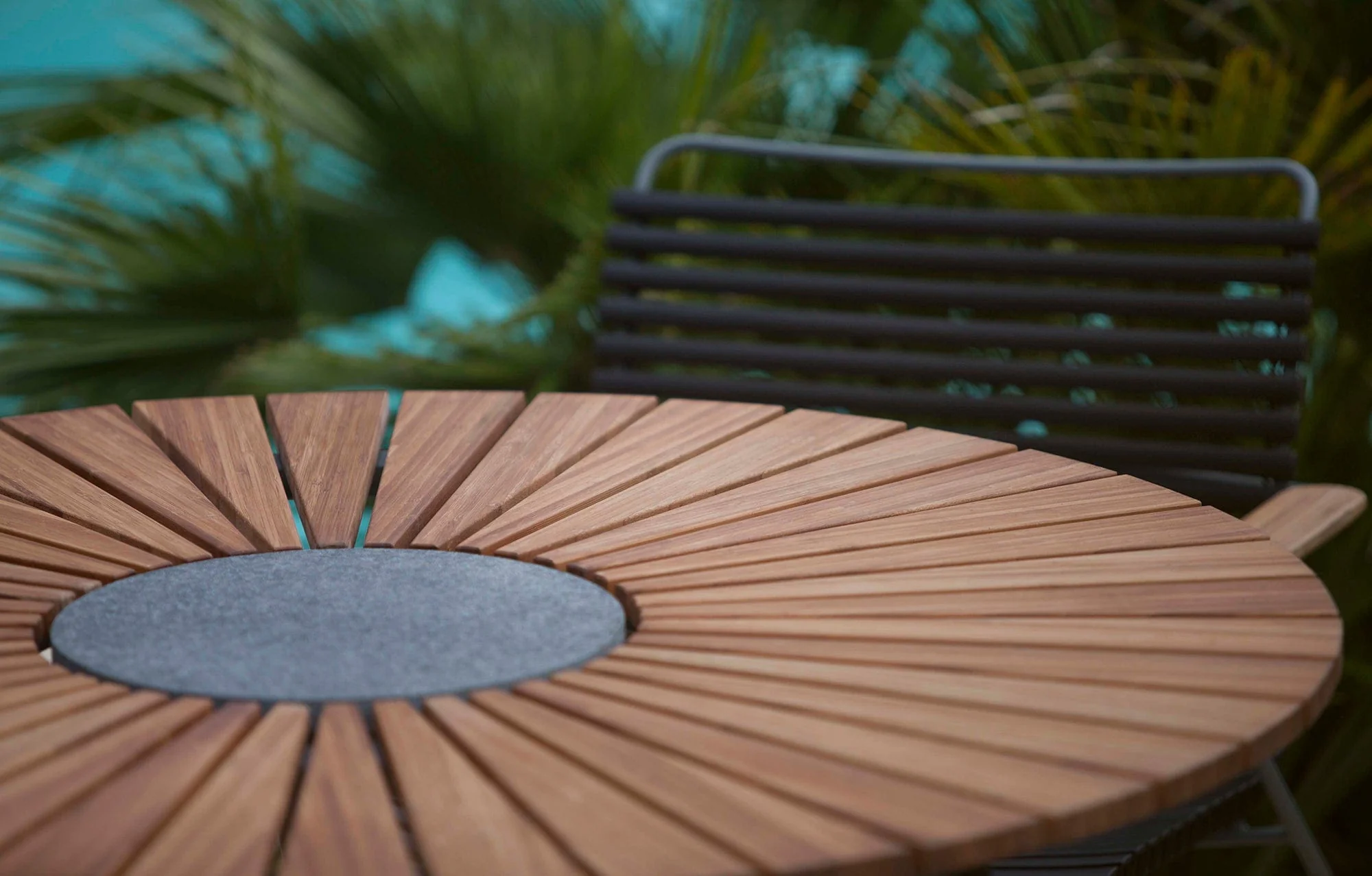 Circle Dining Table - Bamboo | Grey 150(CM) - Image 4