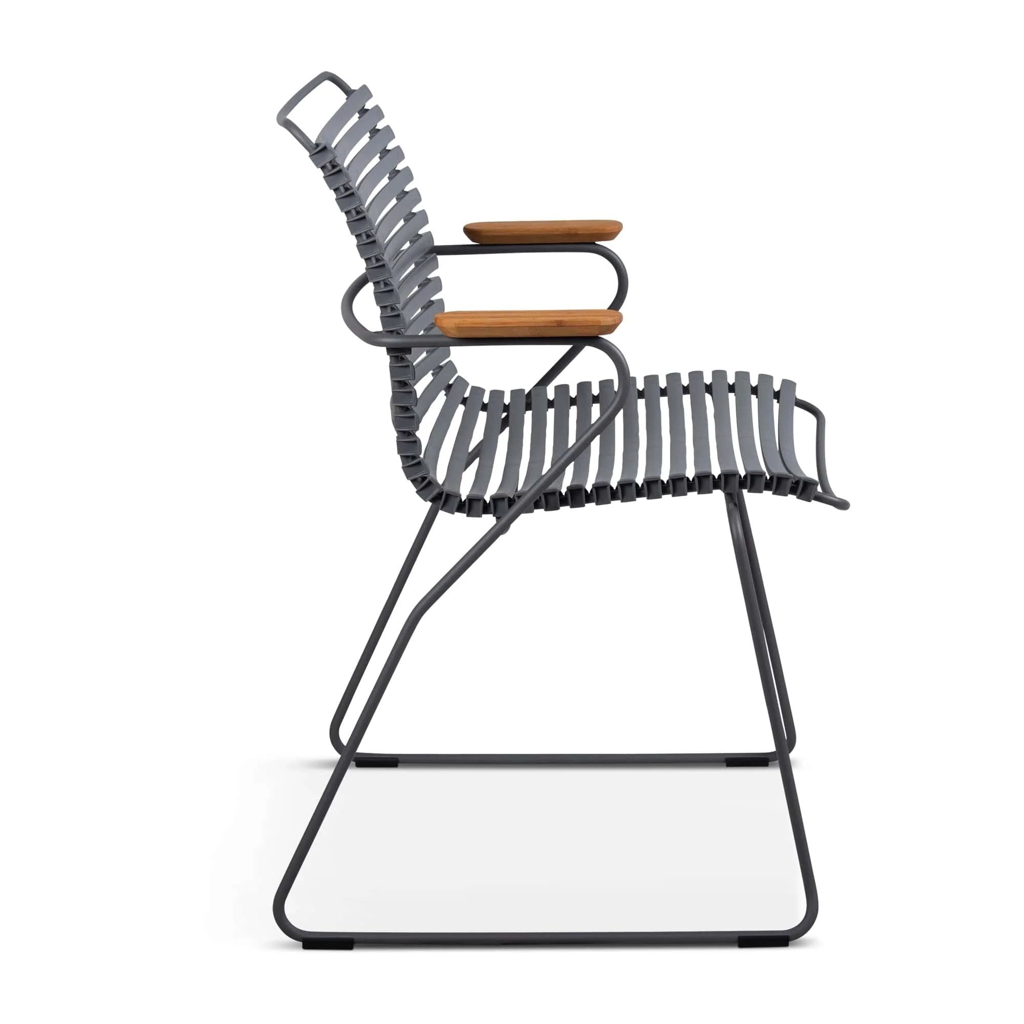 Click Dining Chair (With Armrest) - Dark Grey - Image 3