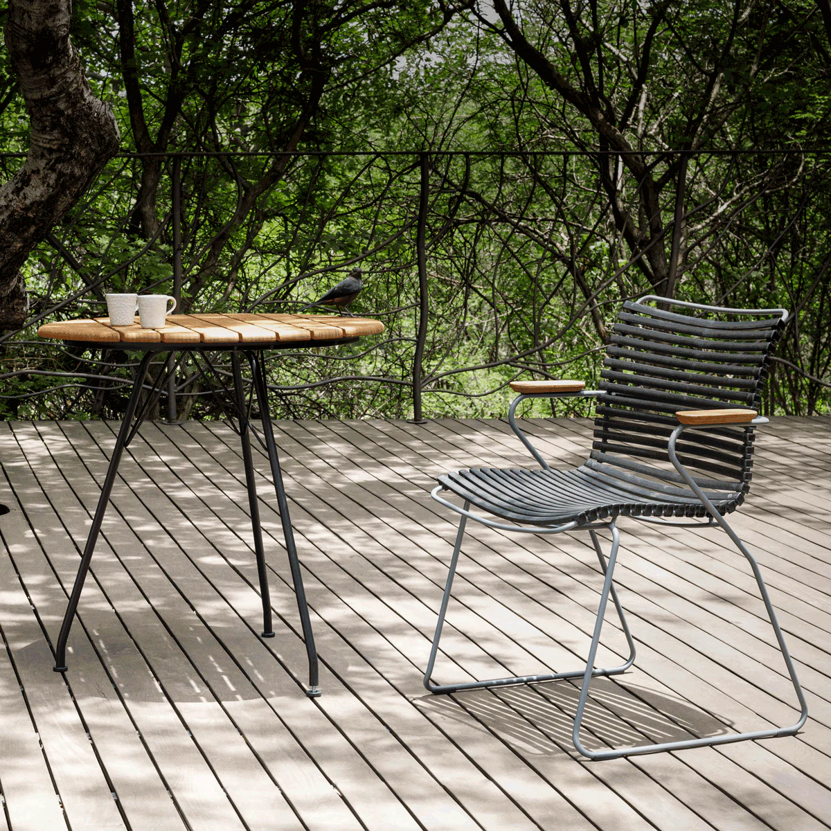 Click Dining Chair (With Armrest) - Dark Grey - Image 5