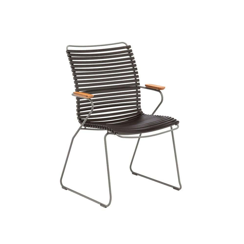 Click Dining Chair Tall with Armrest - Black
