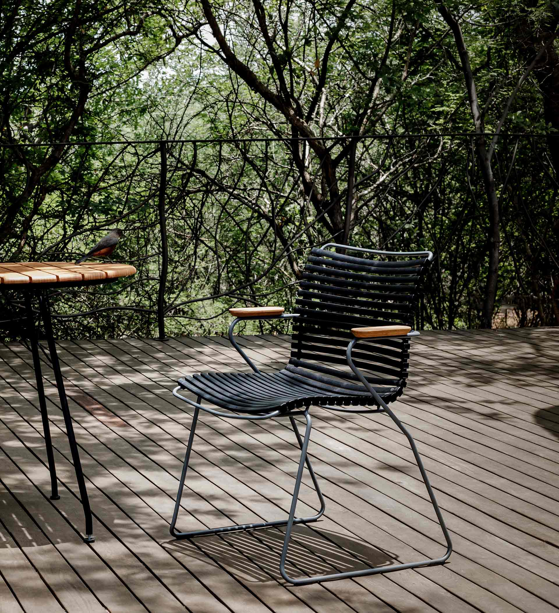 Click Dining Chair Tall with Armrest - Black - Image 6
