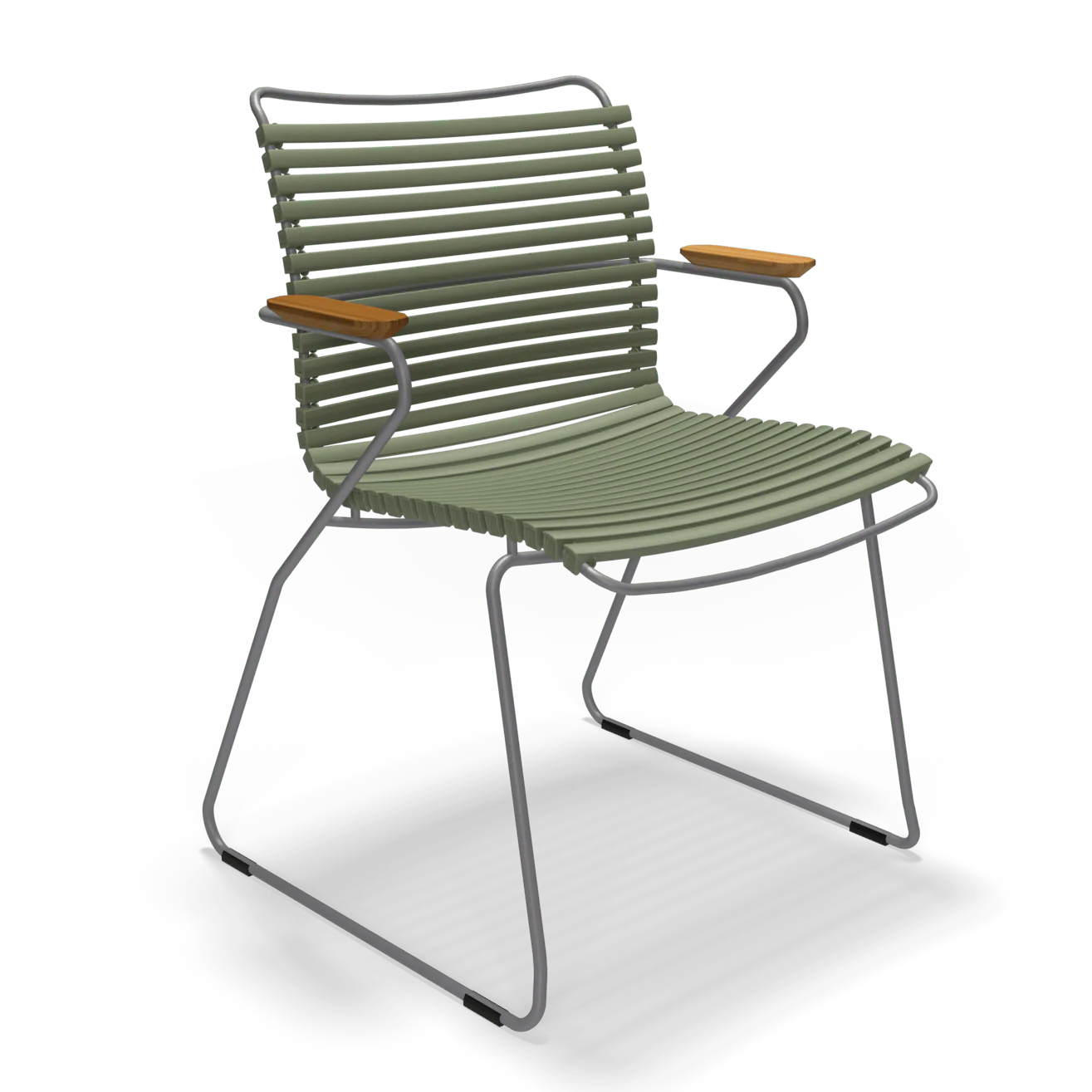 Click Dining Chair (With Armrest) - Olive Green