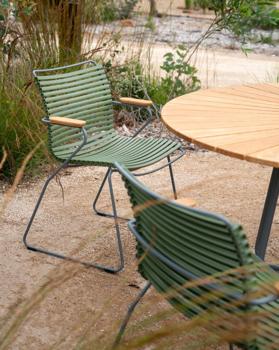 Click Dining Chair (With Armrest) - Olive Green - Image 7