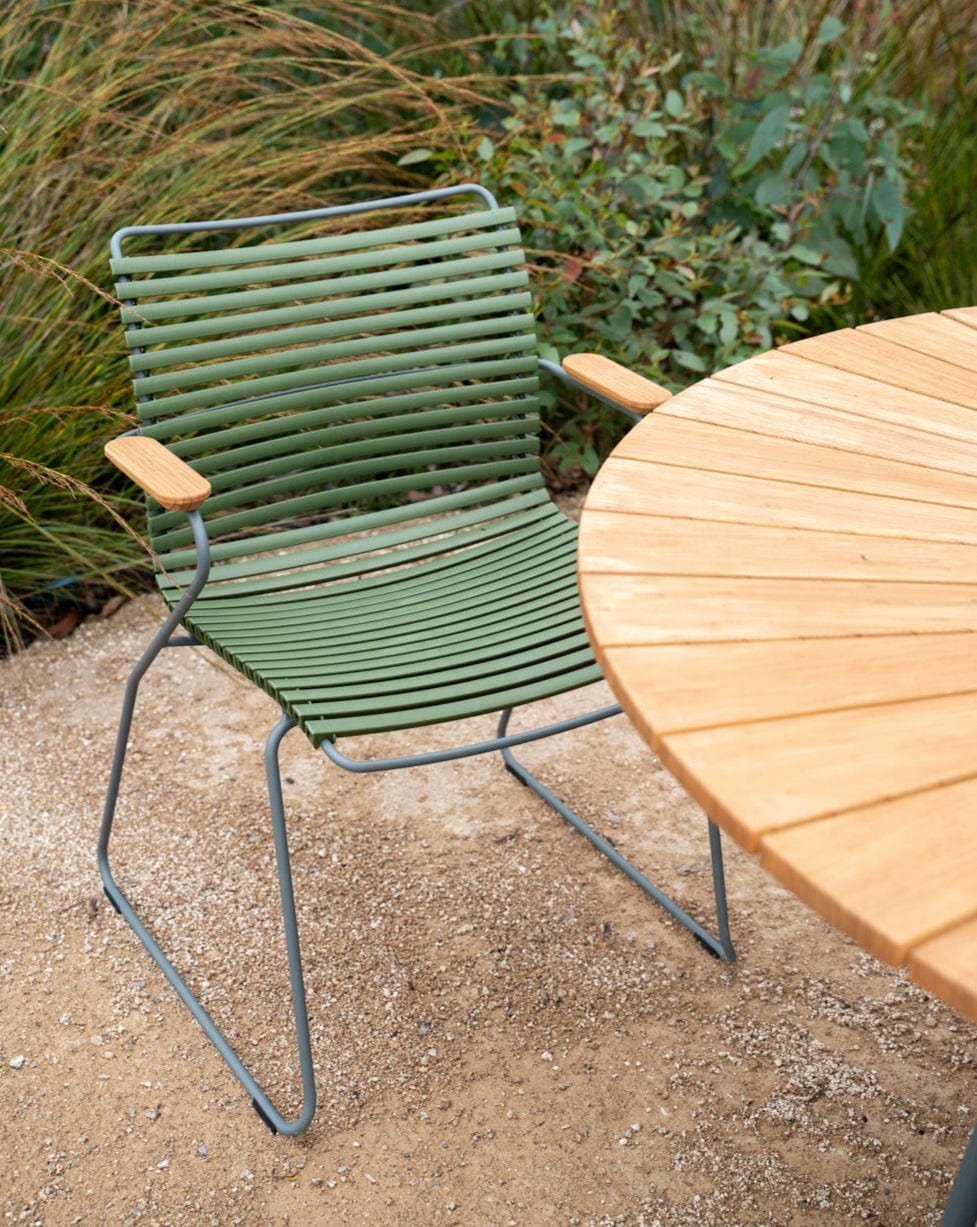 Click Dining Chair (With Armrest) - Olive Green - Image 8