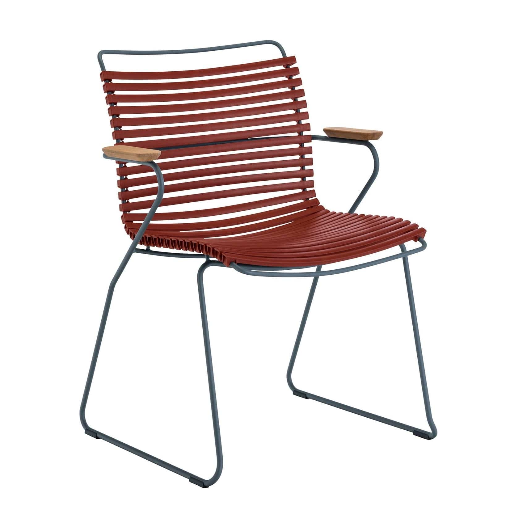 Click Dining Chair (With Armrest) - Paprika