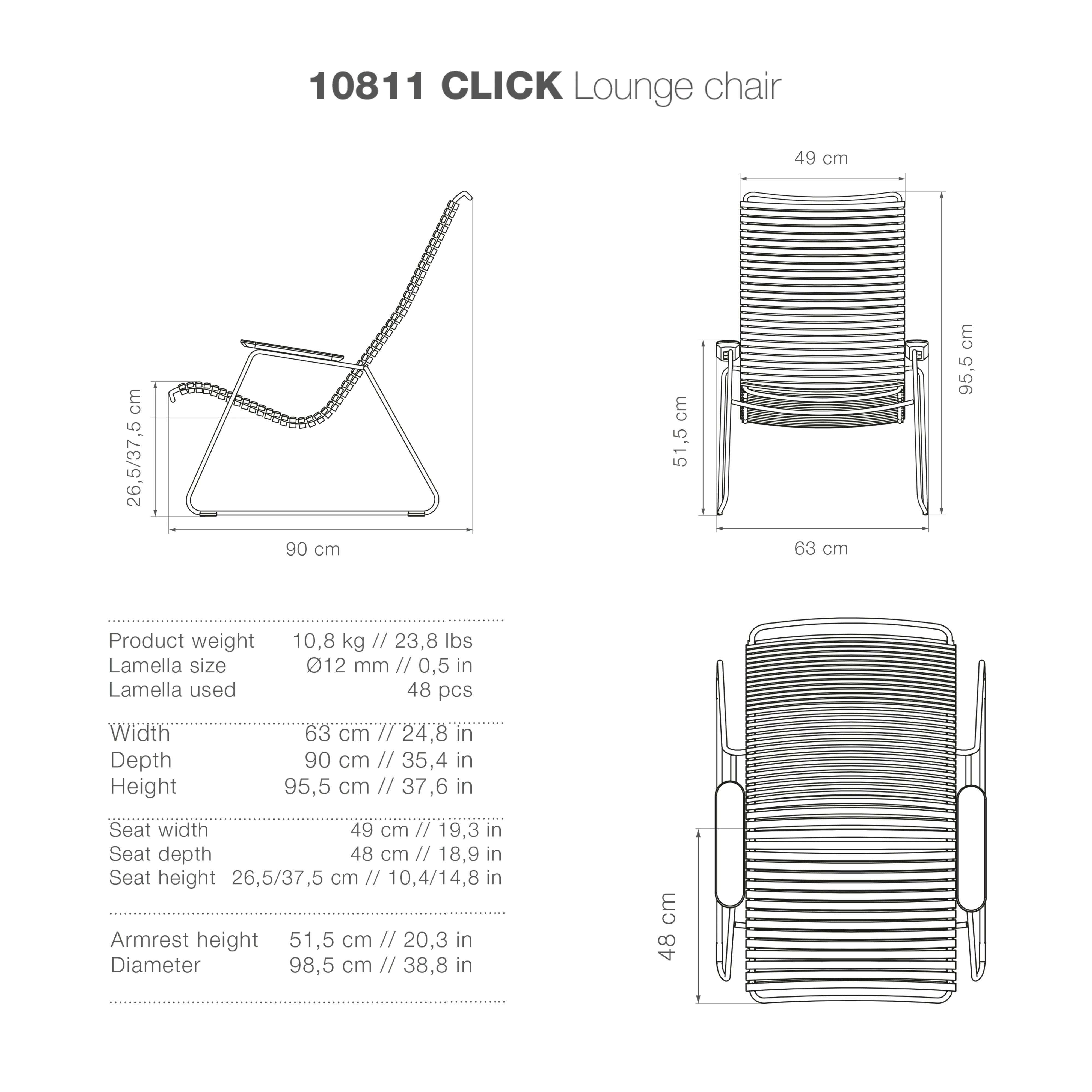Click Lounge Chair - Paprika - Image 3