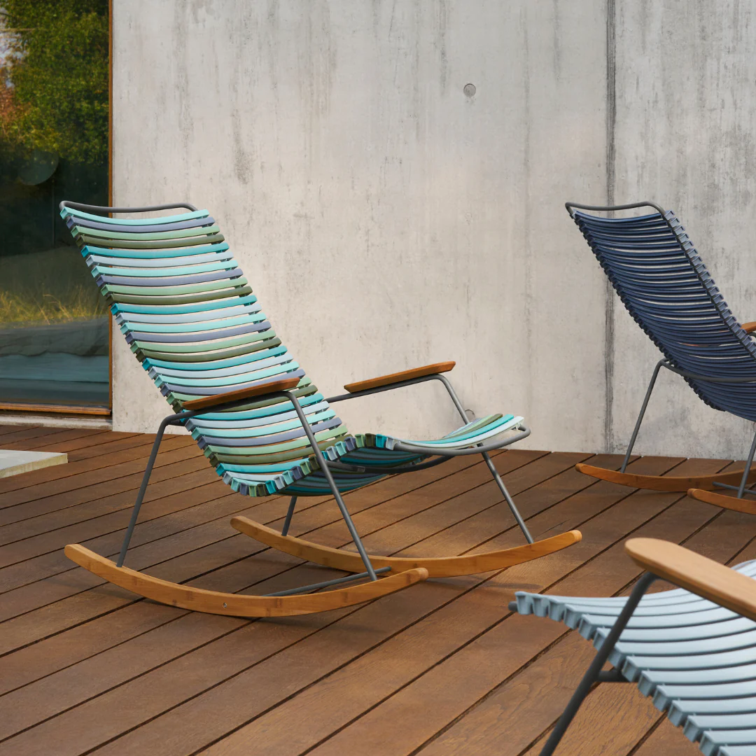 Click Rocking Chair - Multicolour Blue Stripe - Image 5