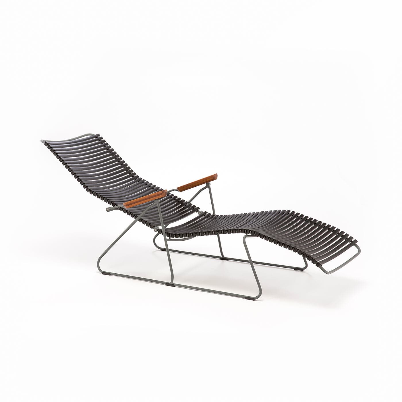 Click Sunlounger with Armrest- Black - Image 2
