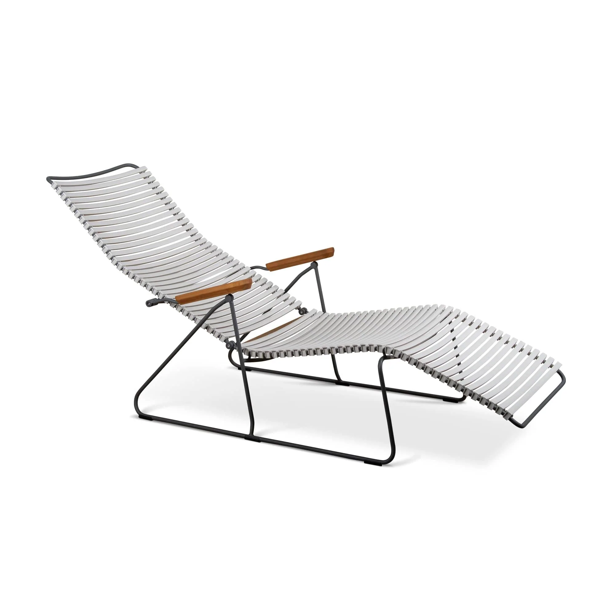 Click Sunlounger with Armrest- Muted White - Image 2