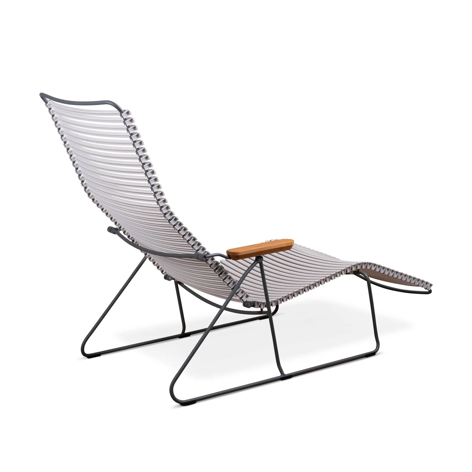 Click Sunlounger with Armrest- Muted White - Image 3