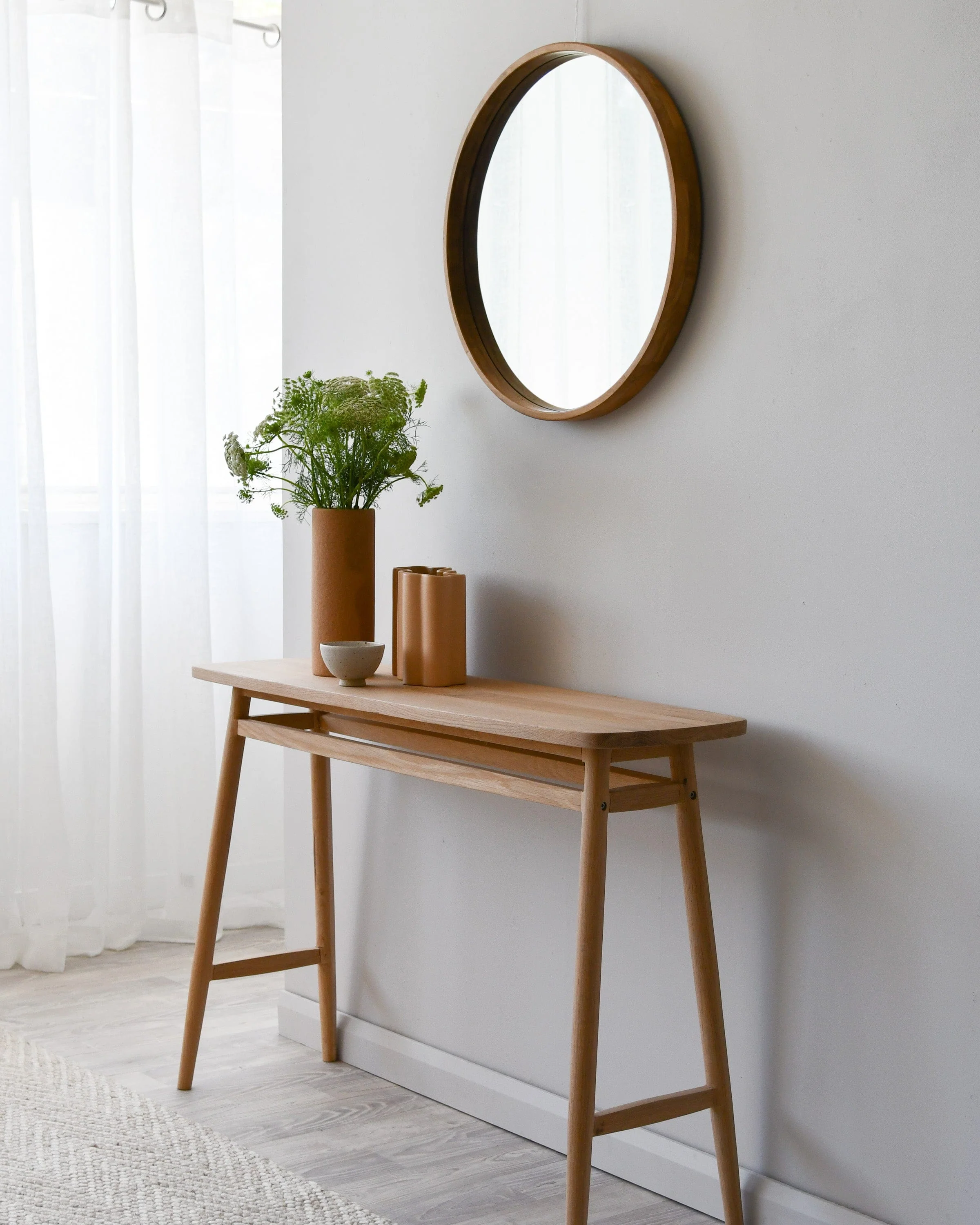 Cooper Round Mirror - Rubber Wood - Image 6