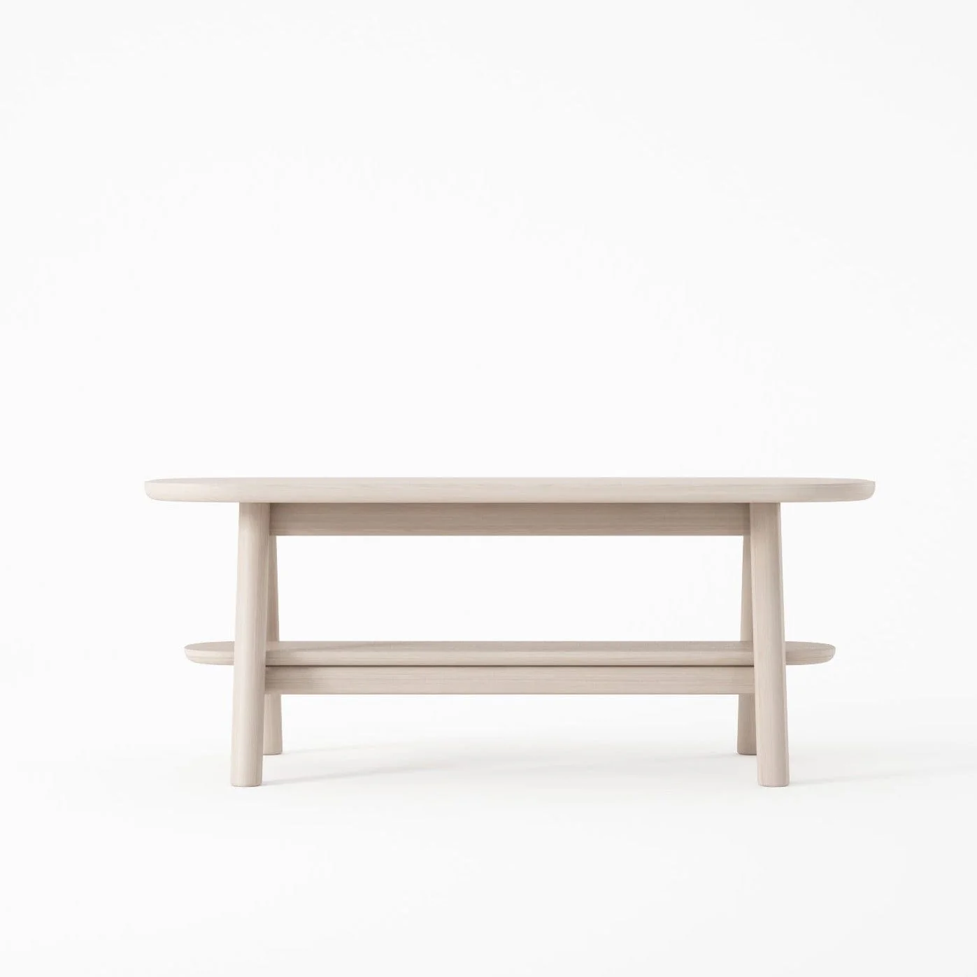 Curbus Oval Coffee Table - White Ash - Image 2