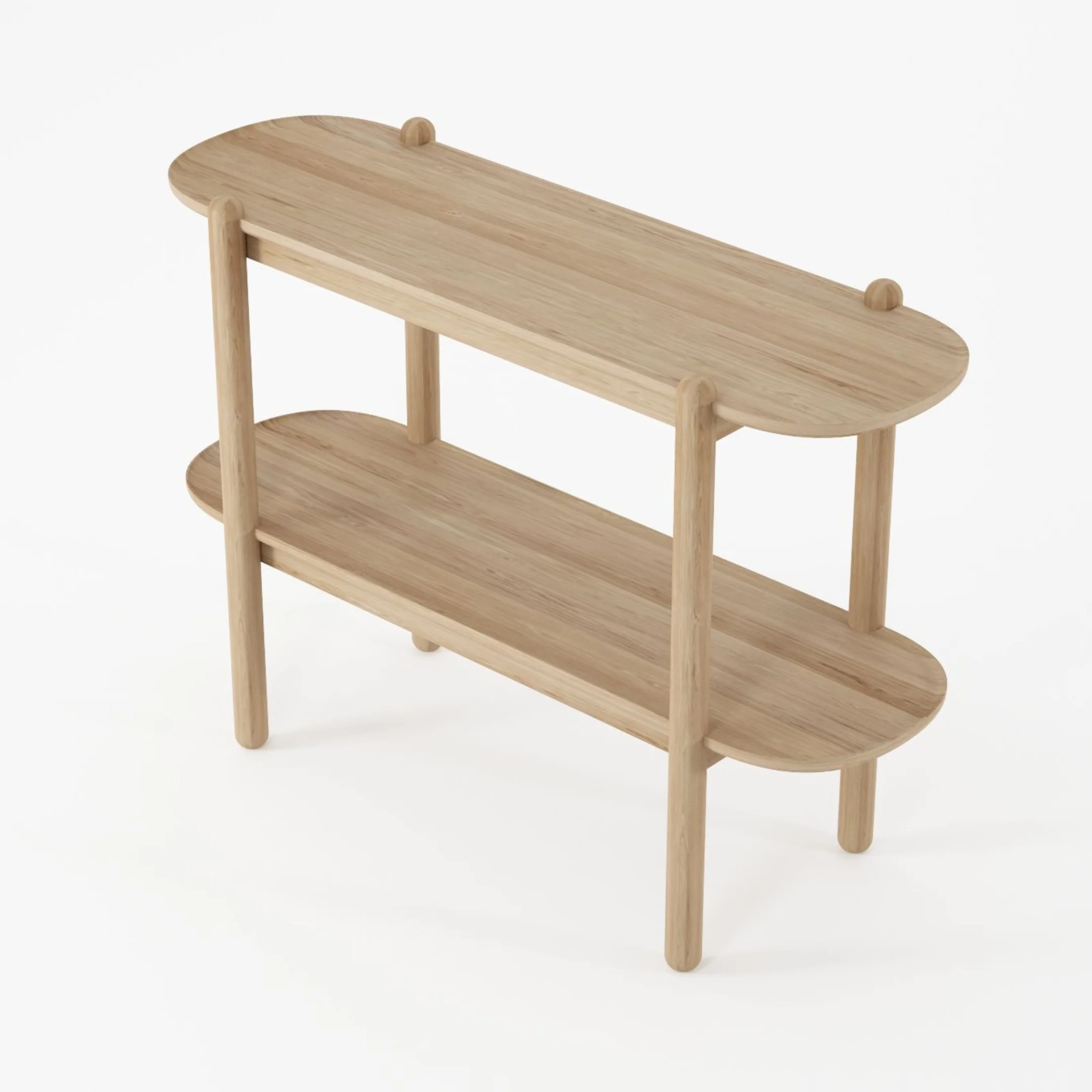 East Console With Shelf - European Oak - Image 4