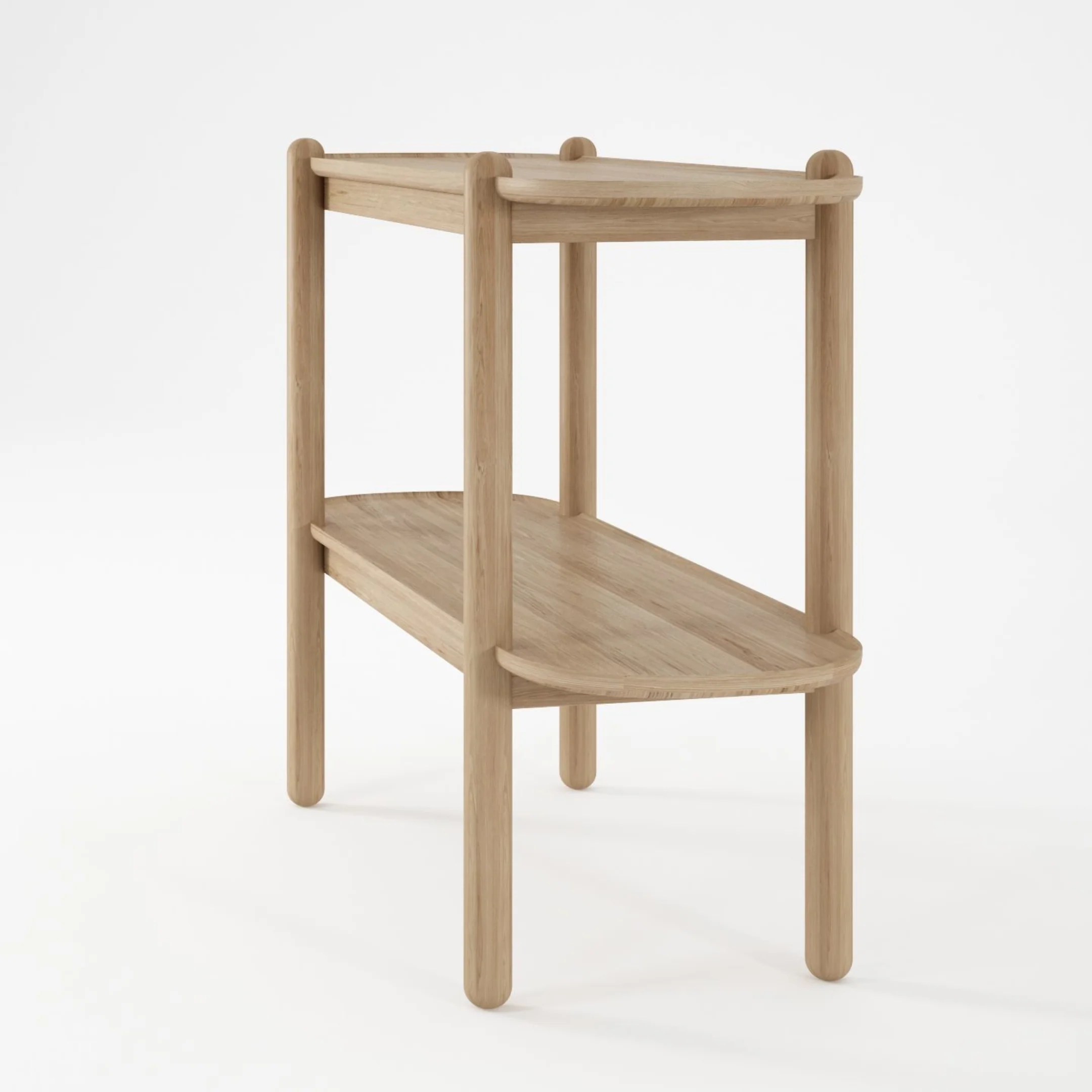 East Console With Shelf - European Oak - Image 6
