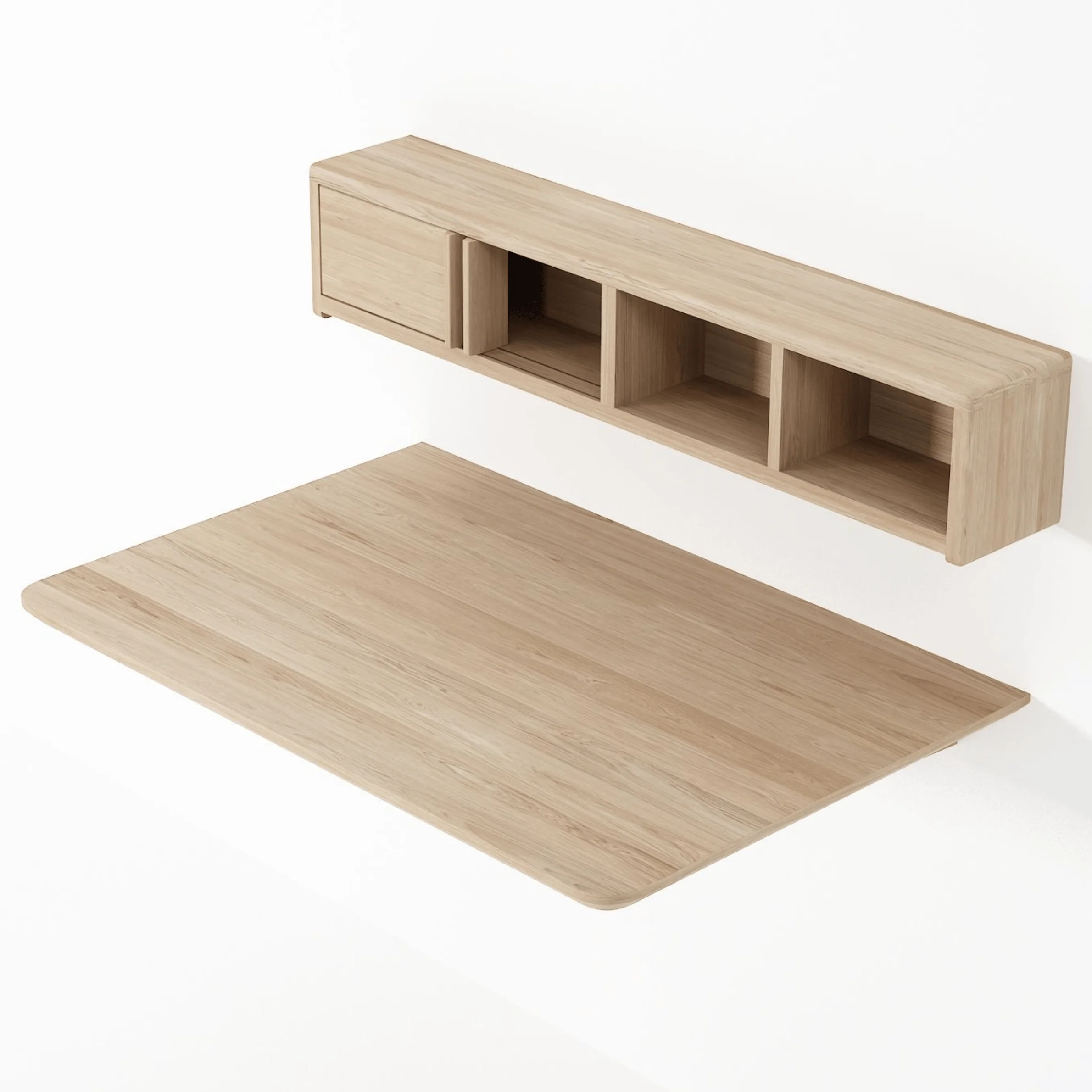 East Hanging Desk - European Oak - Image 3