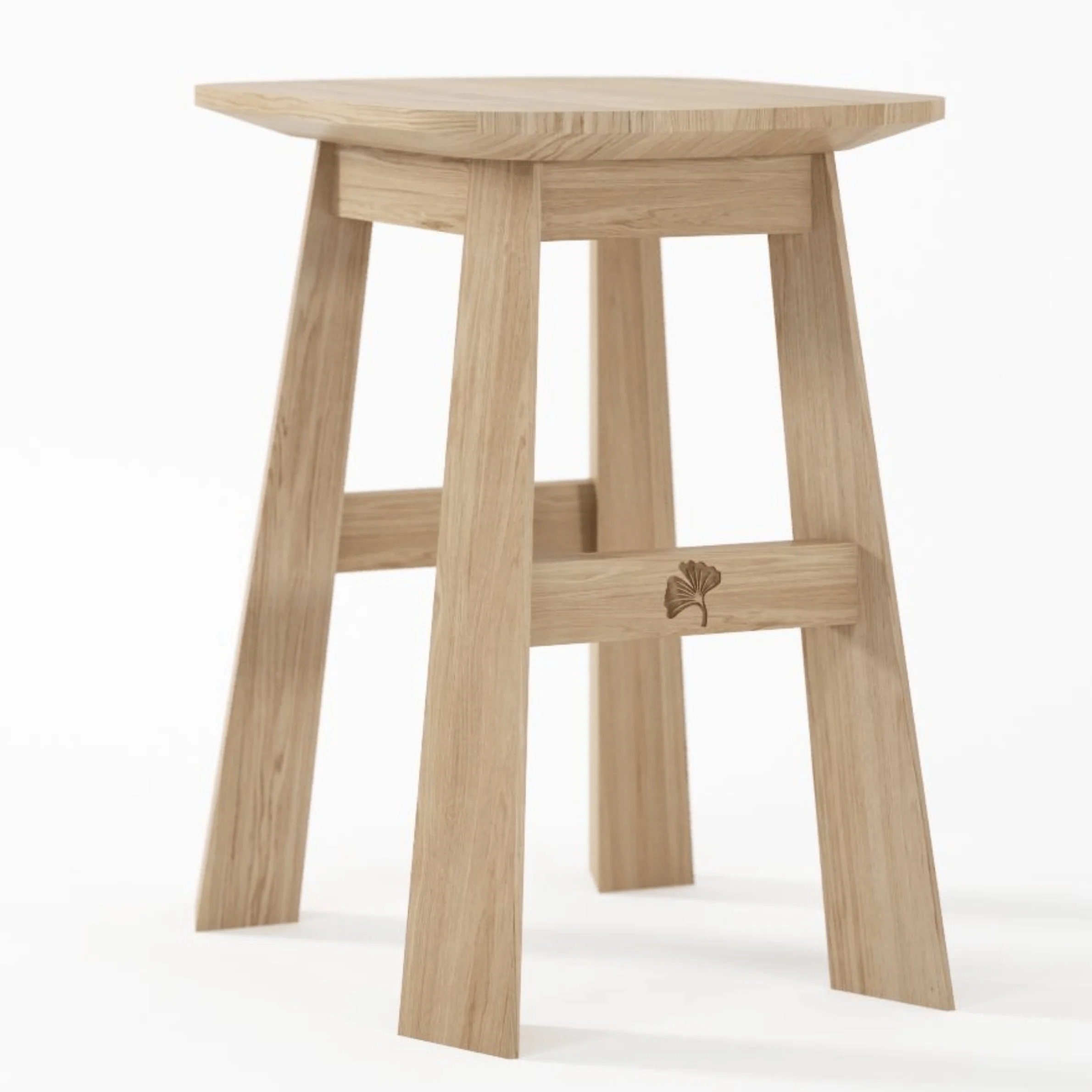 East Rectangle Stool - European Oak - Image 4
