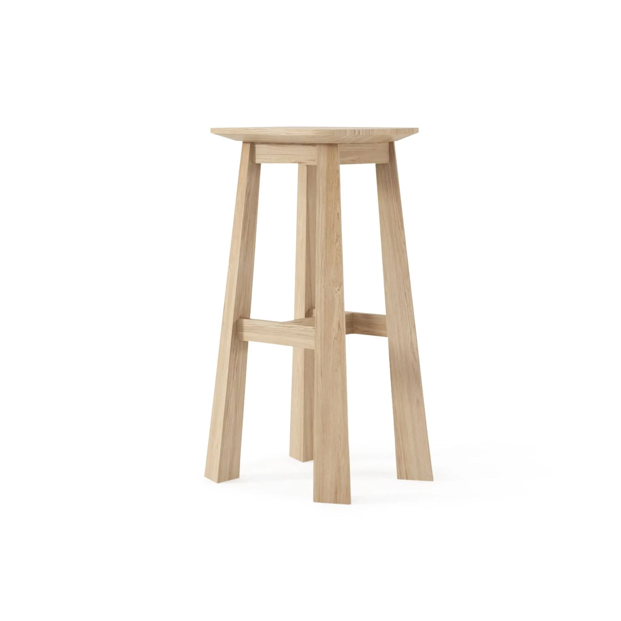 East Rectangular Counter Stool - European Oak