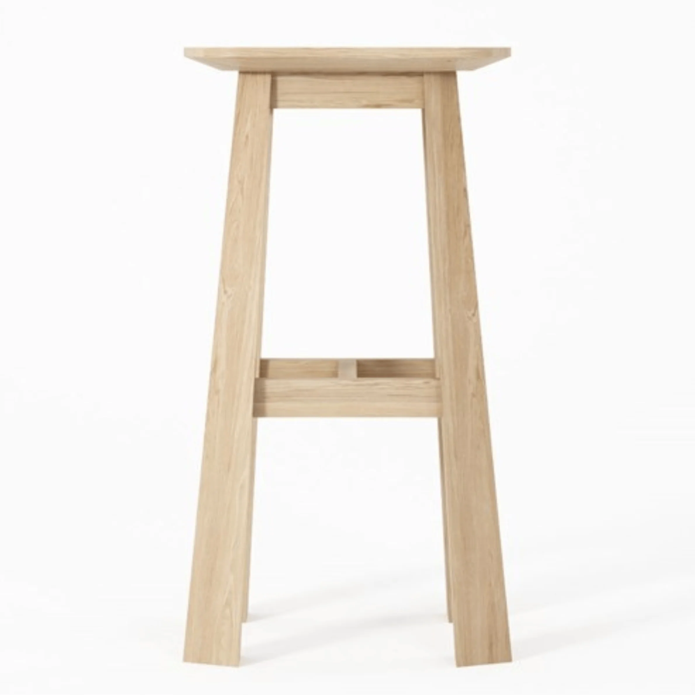 East Rectangular Counter Stool - European Oak - Image 2