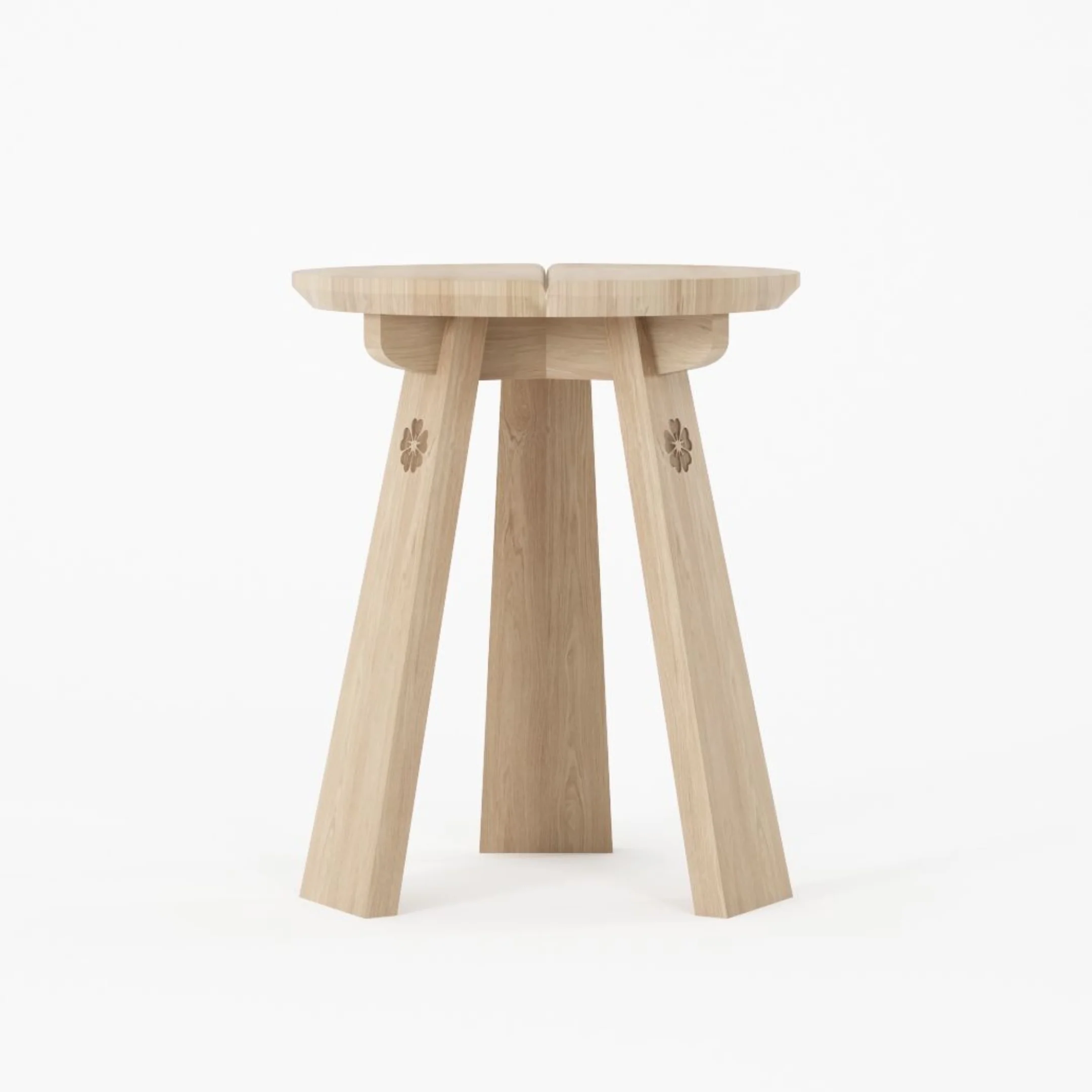 East Round Stool - European Oak - Image 3