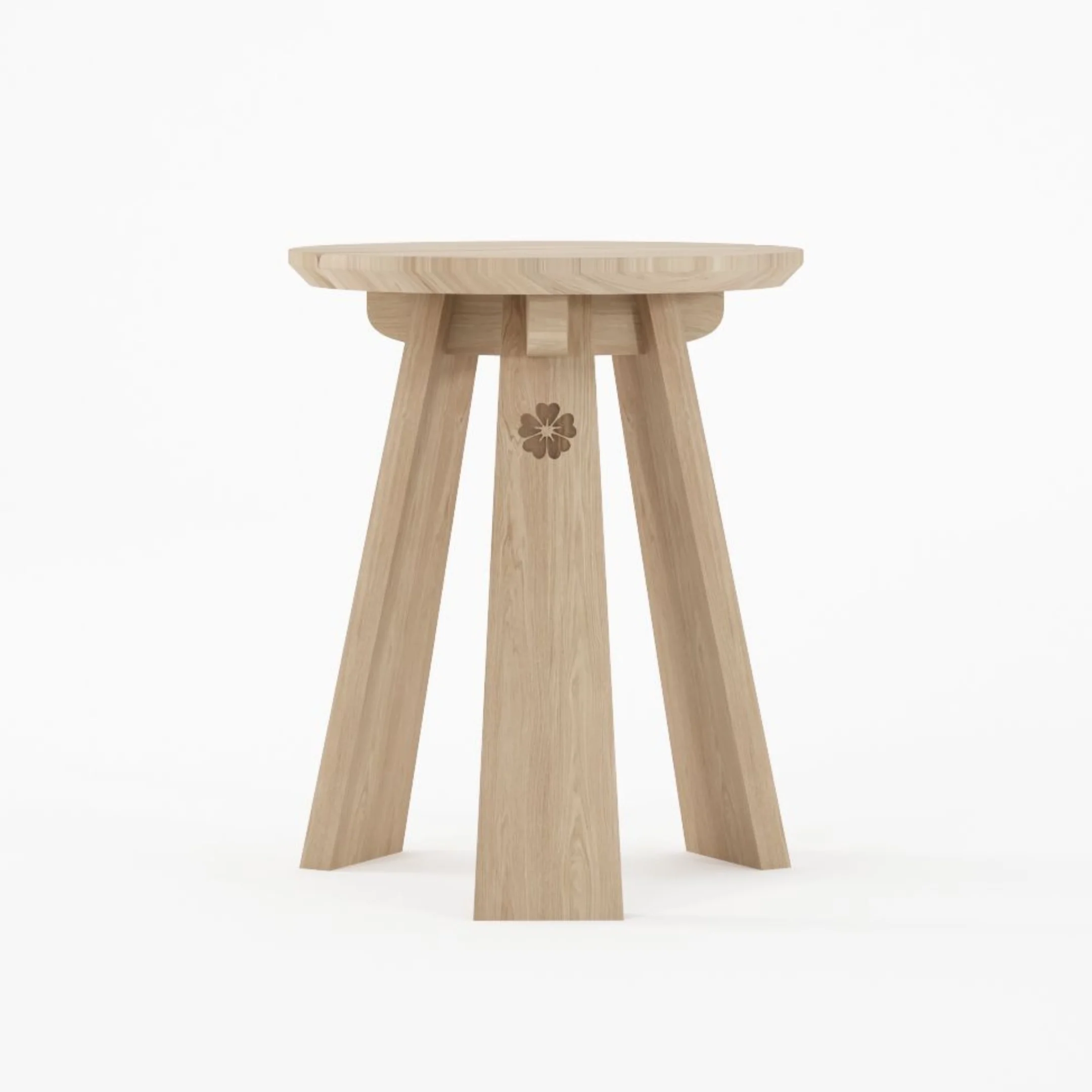 East Round Stool - European Oak - Image 4