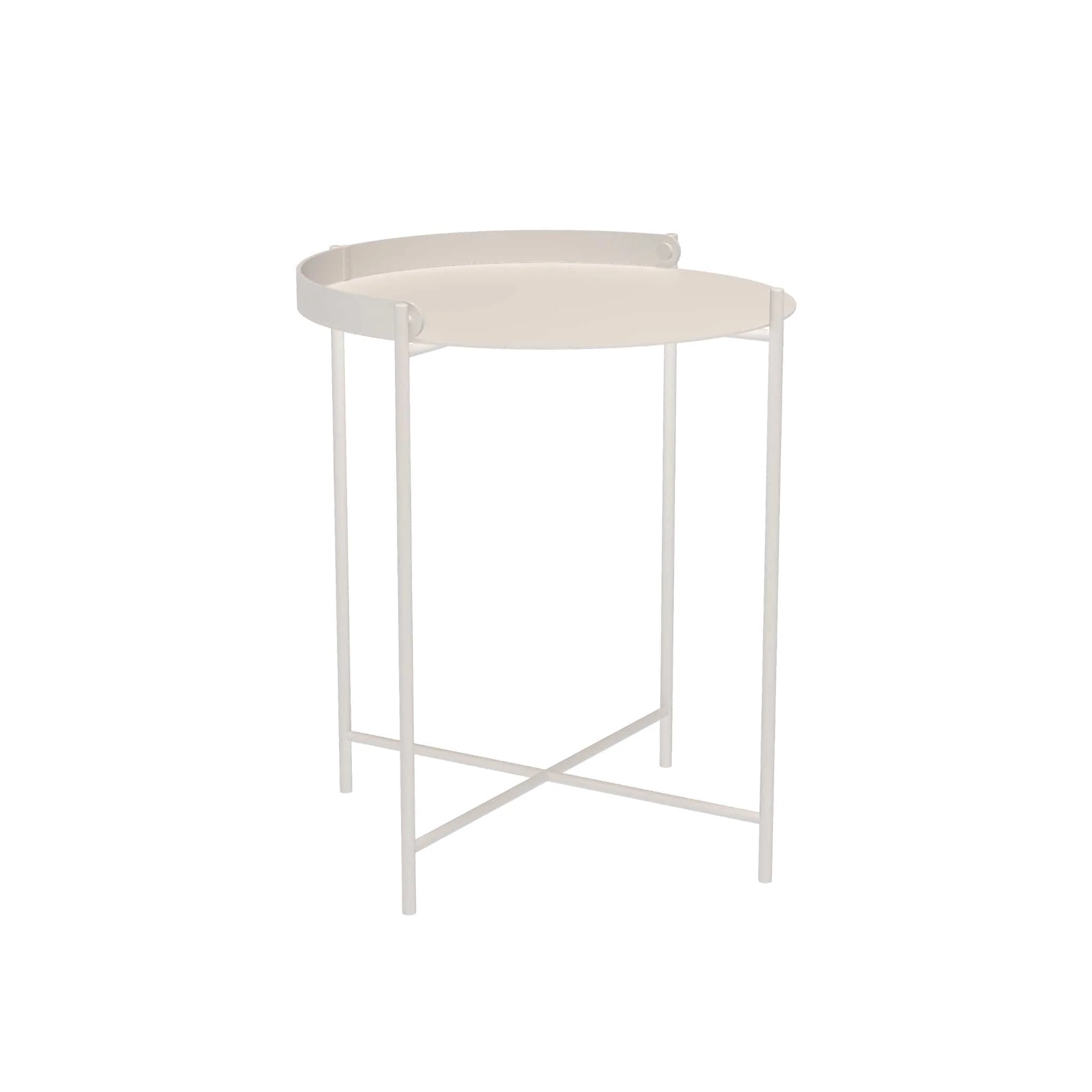 Edge Tray Table - Muted White Small
