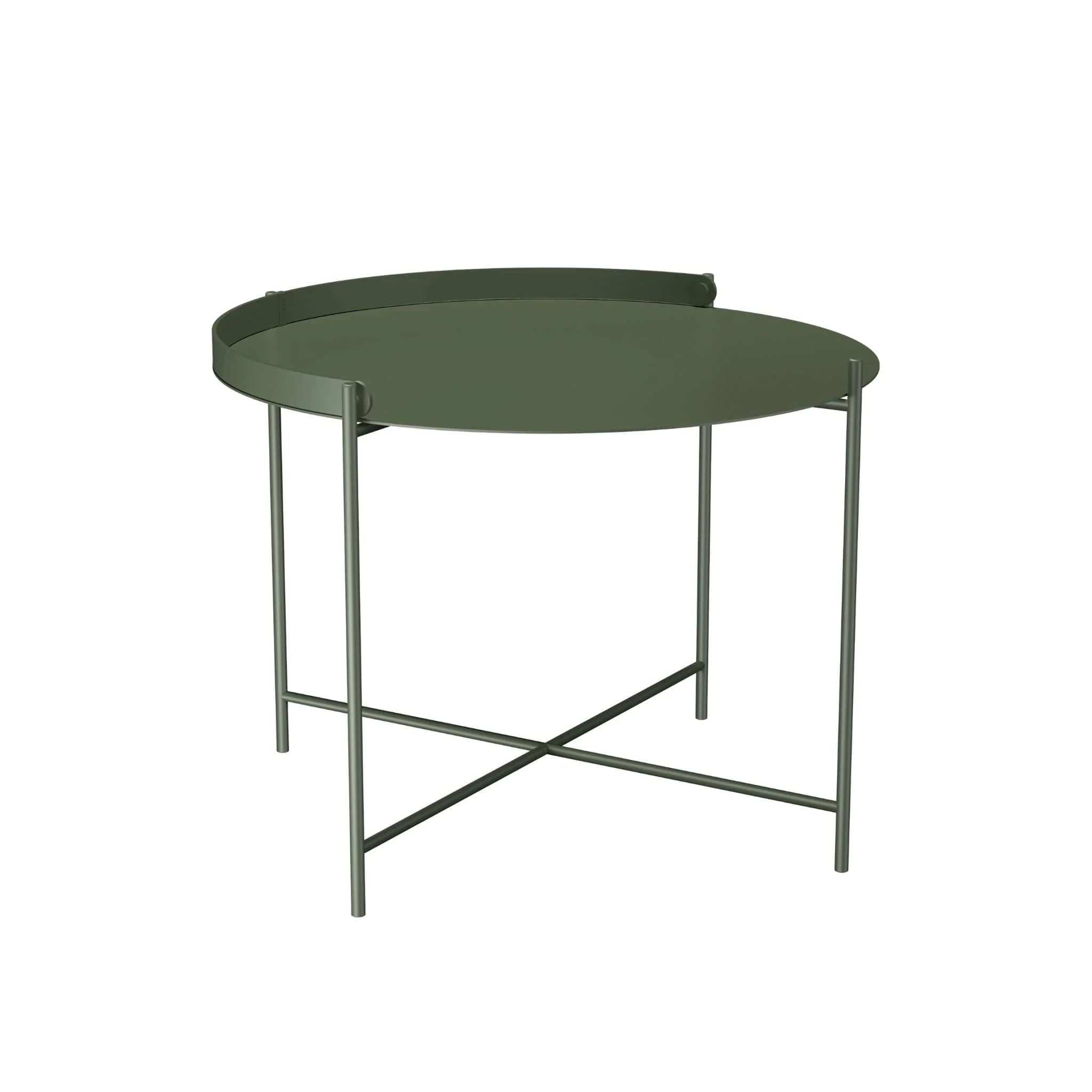 Edge Tray Table - Olive Green Medium