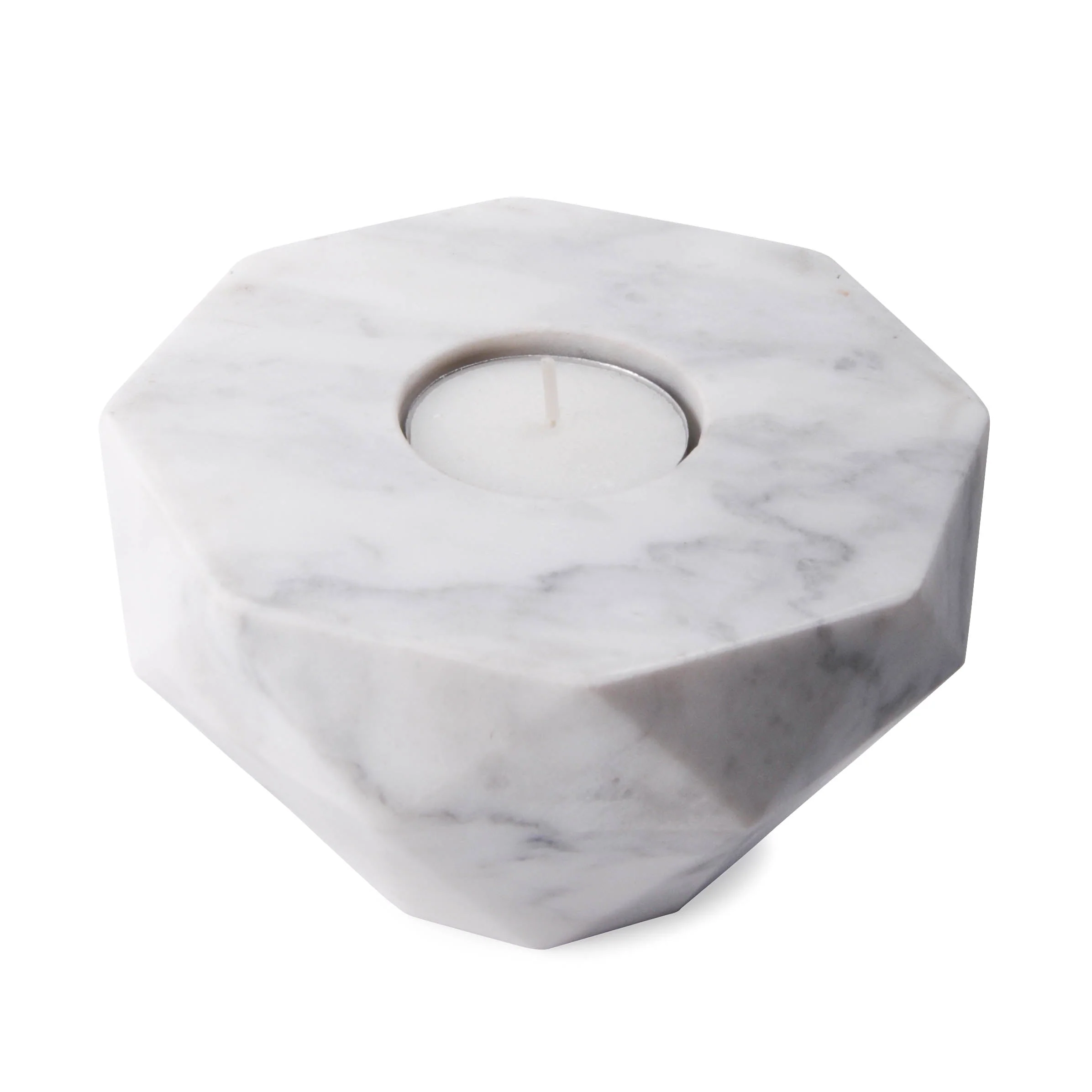 Elementer Flip Marble Candle Holder - White - Image 2