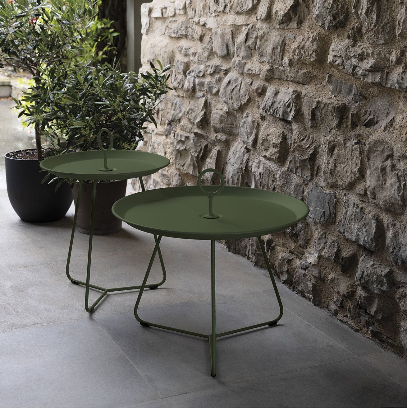 Eyelet Tray Table 60cm - Olive Green - Image 2